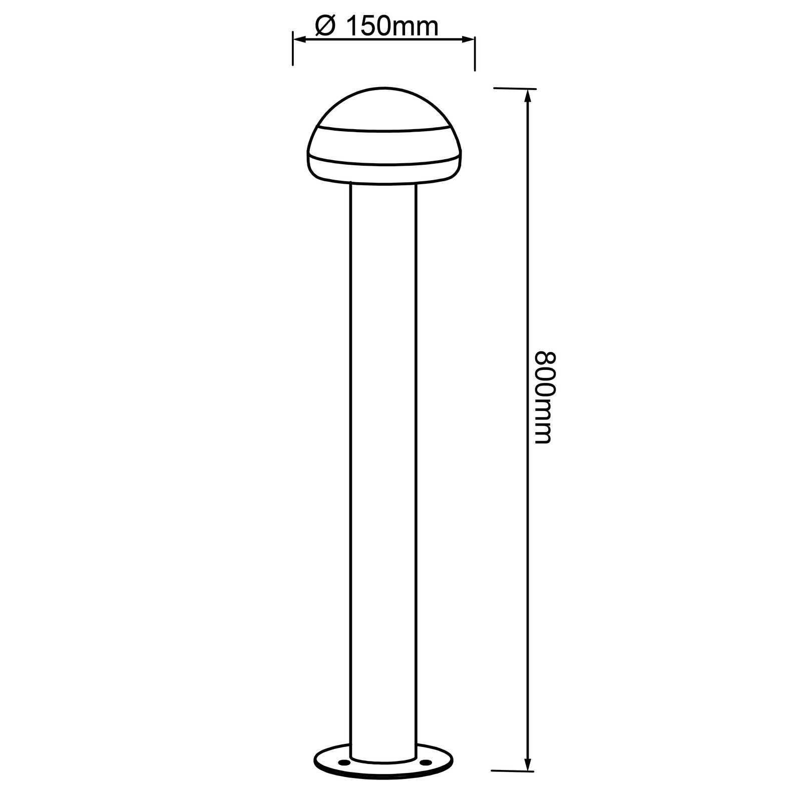             Lámpara de pie de plástico para exterior - Jasmin 3 - Negro
        