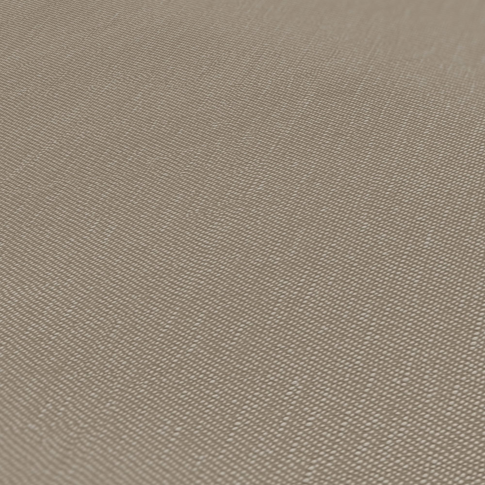             Plain non-woven wallpaper with a simple textile texture - grey, brown
        