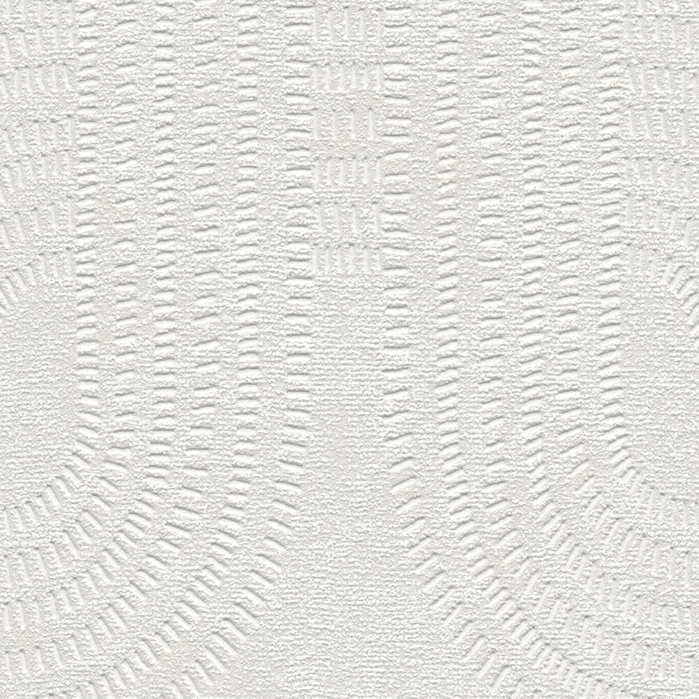             papier peint en papier intissé graphique rétro - blanc, gris
        