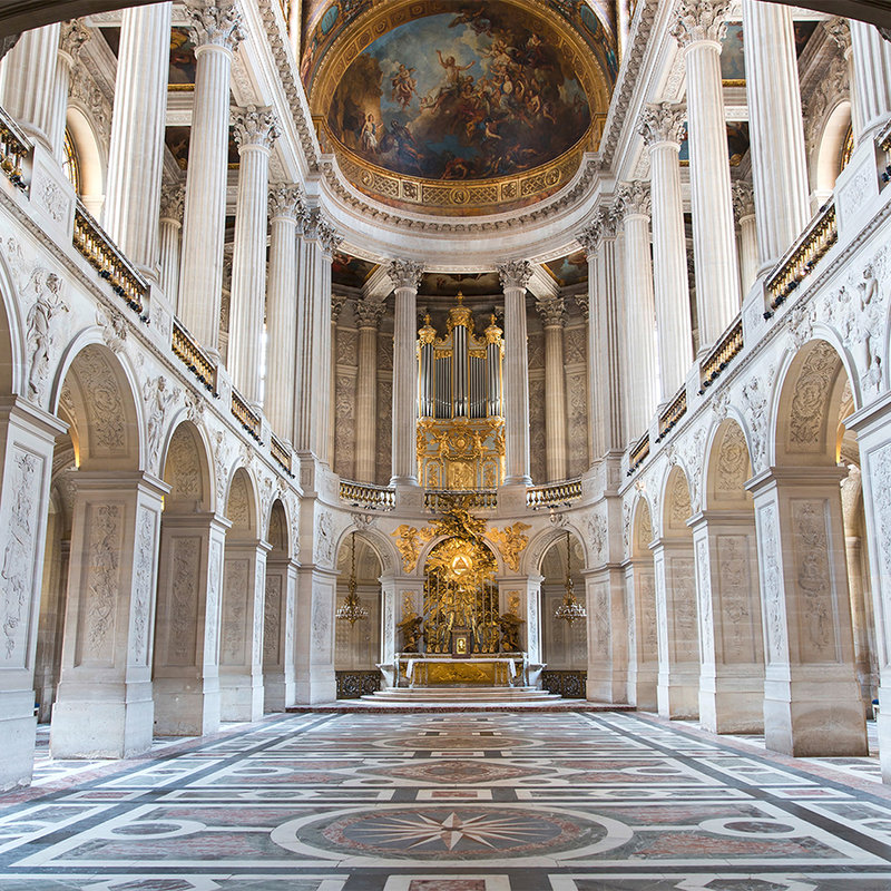 Papel pintable Barroco Palacio de Versalles - tejido no tejido liso nacarado

