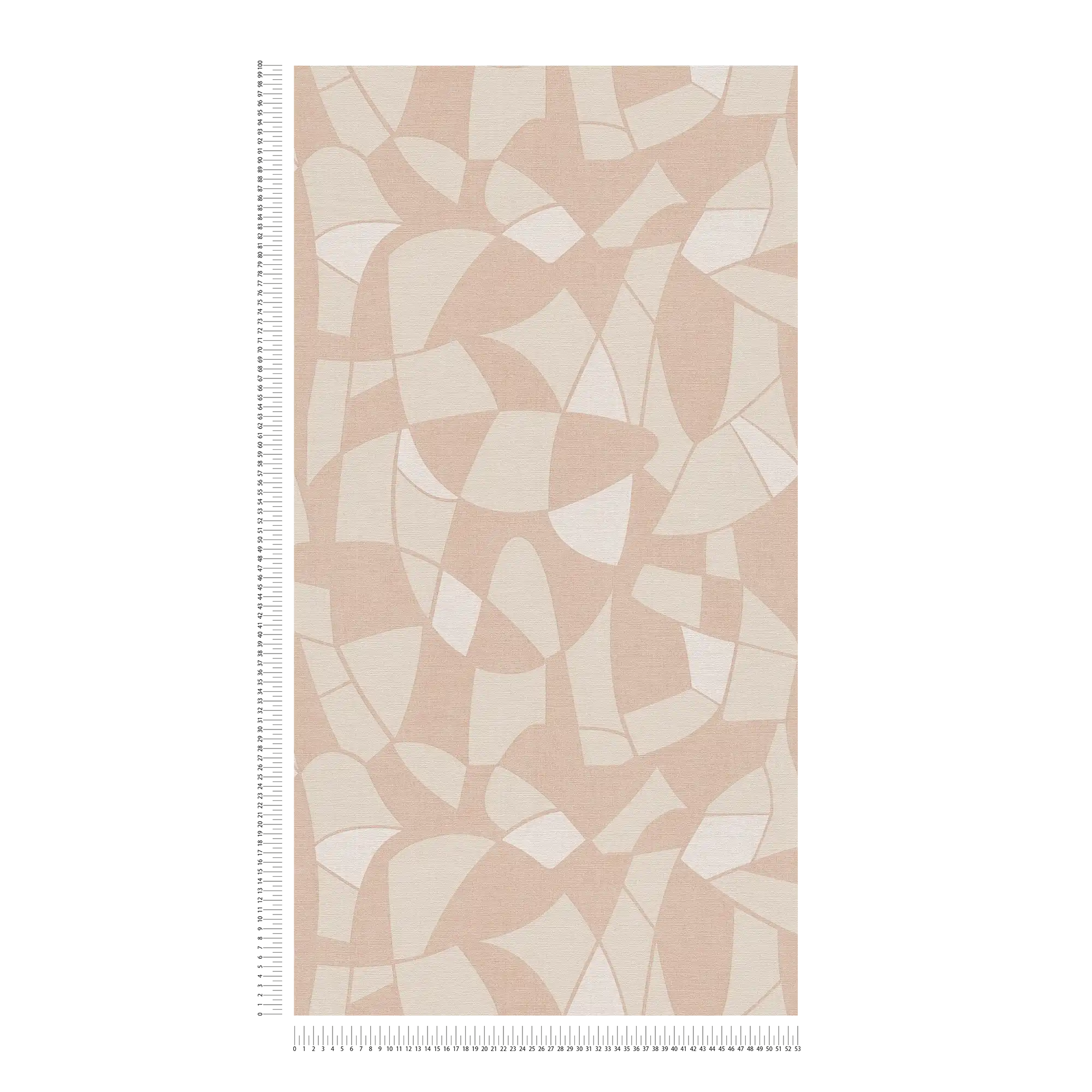             Carta da parati in tessuto non tessuto in stile geometrico - beige, crema
        