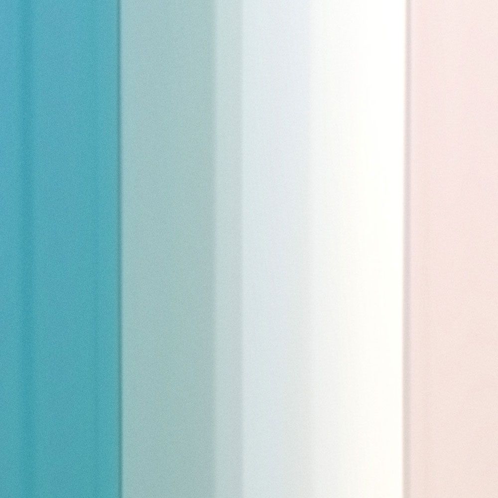             Fotomurali »co-colores 4« - sfumatura di colore con strisce - turchese, crema, verde | opaco, tessuto non tessuto liscio
        