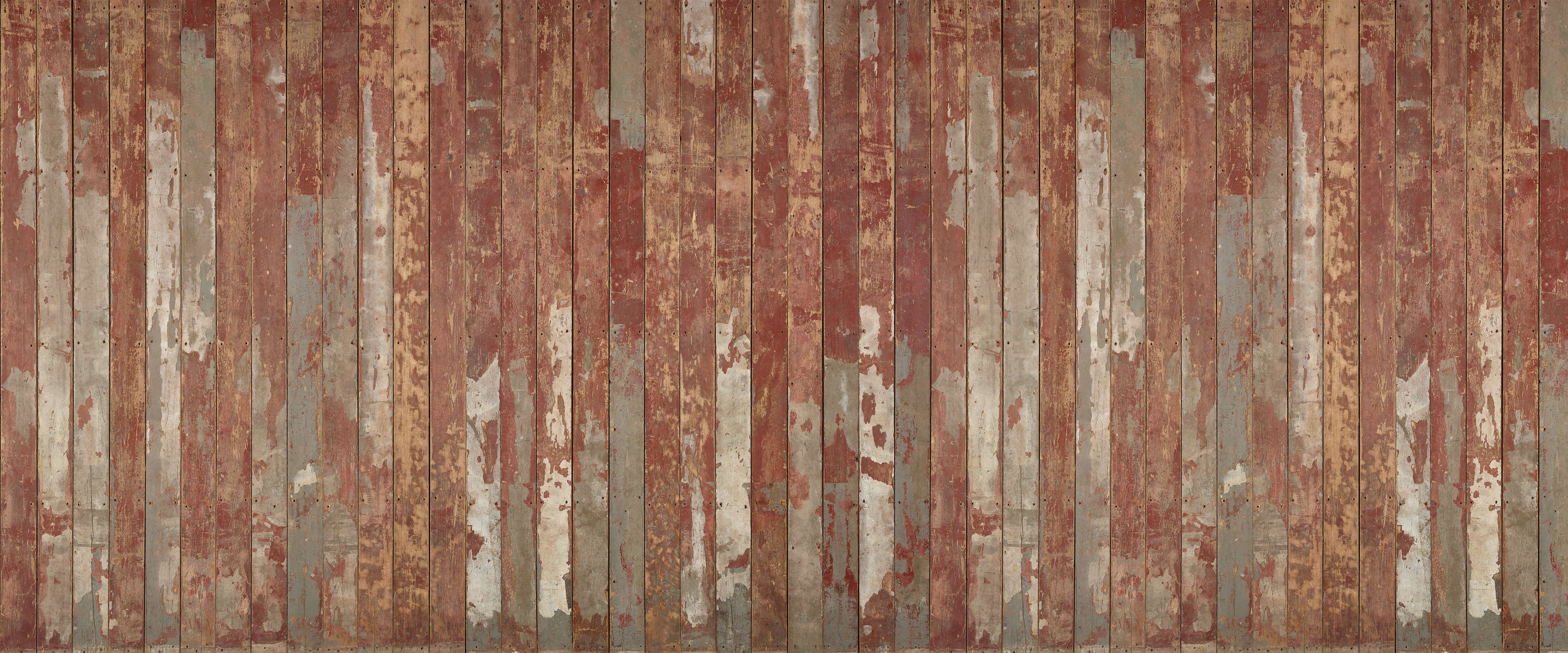 Vinilo estampado para pared Tablones de madera de colores rústico