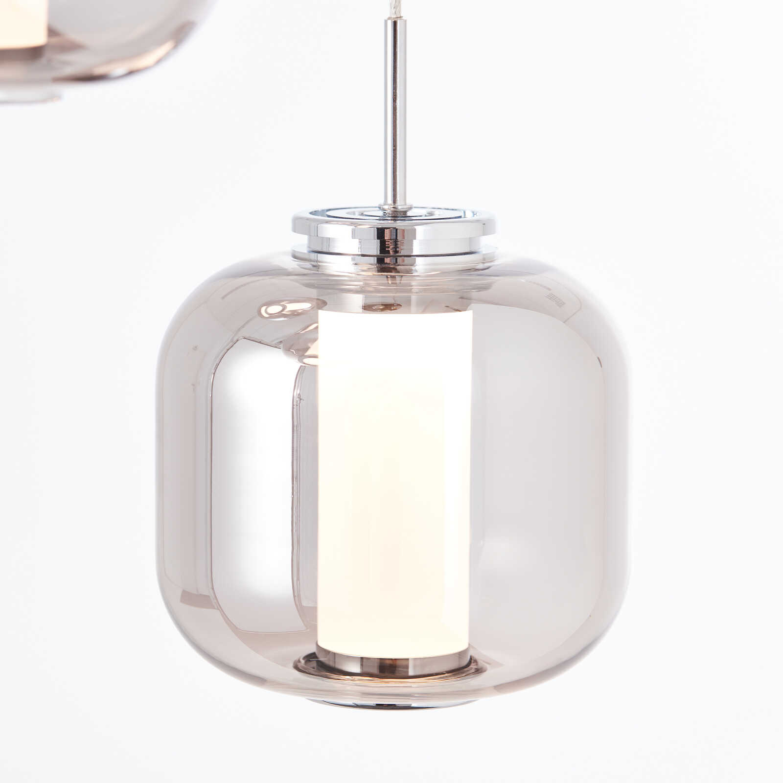             Glass pendant light - Martin 2 - Grey
        