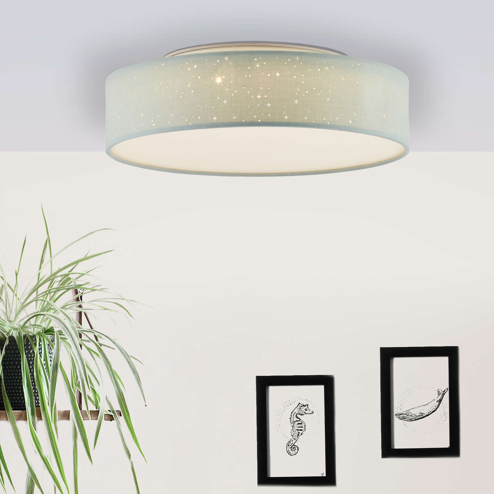             Textile ceiling light - Ava 2 - Green
        