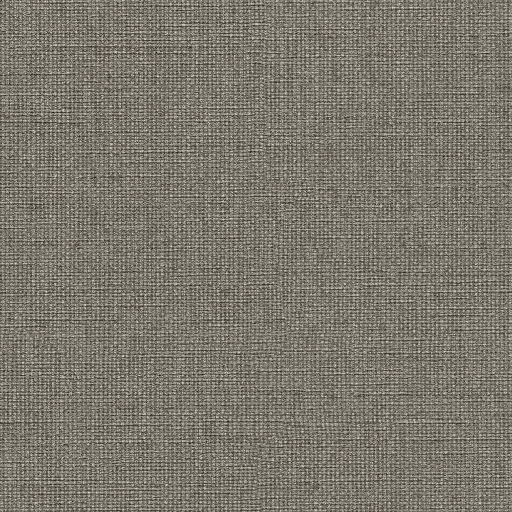             Non-woven wallpaper in woven look, single-coloured - grey, brown
        