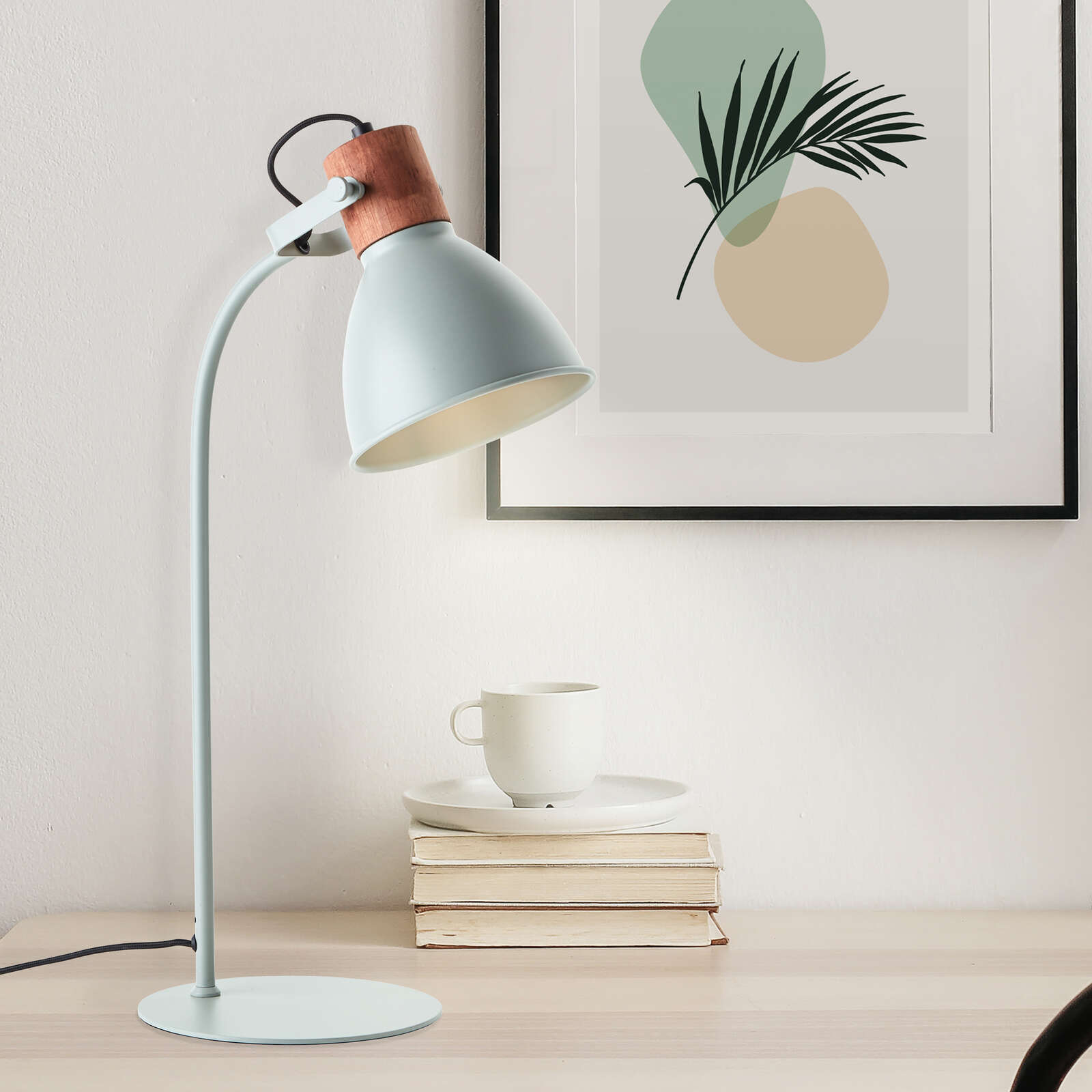             Wooden table lamp - Franziska 4 - Green
        