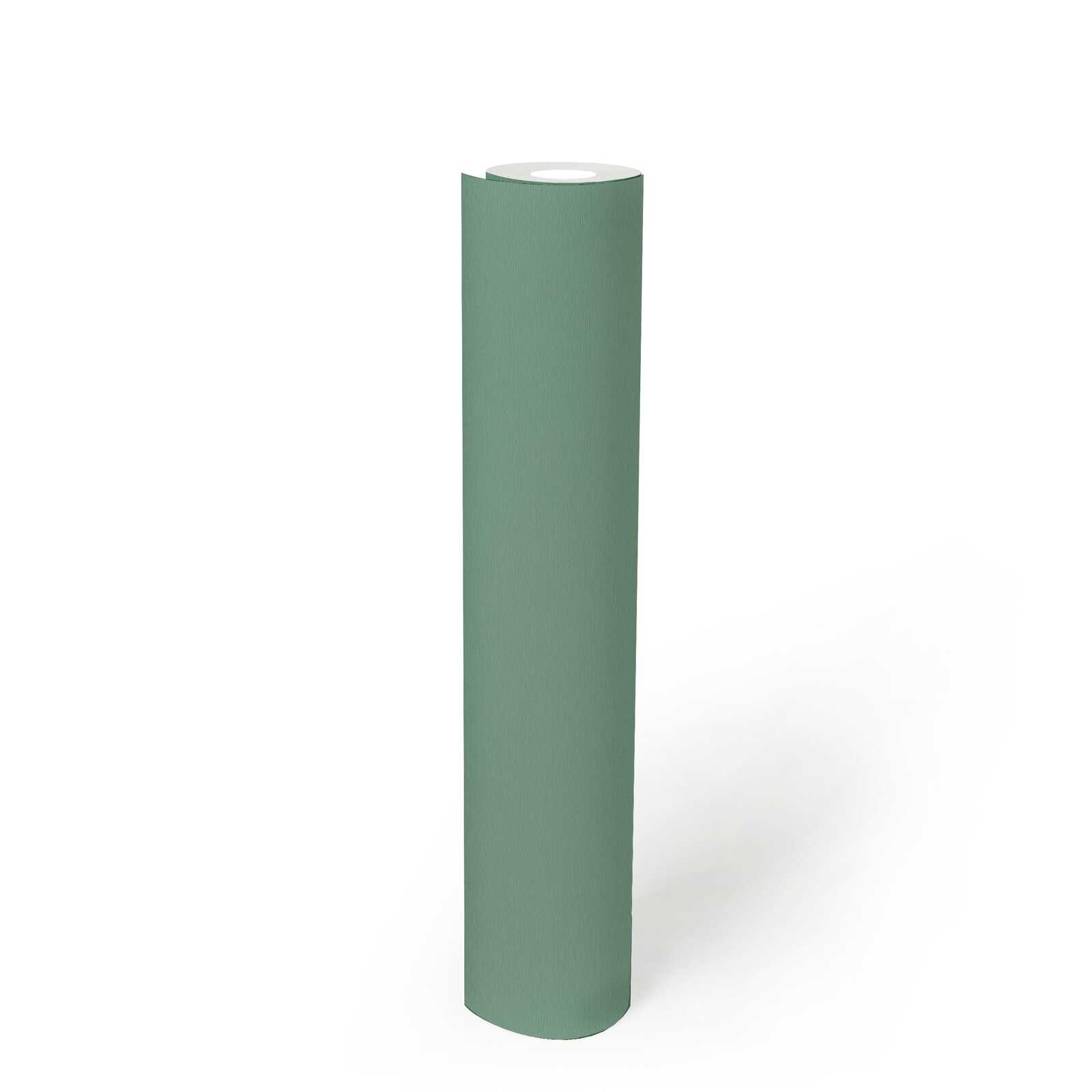             Finely textured plain non-woven wallpaper - green
        