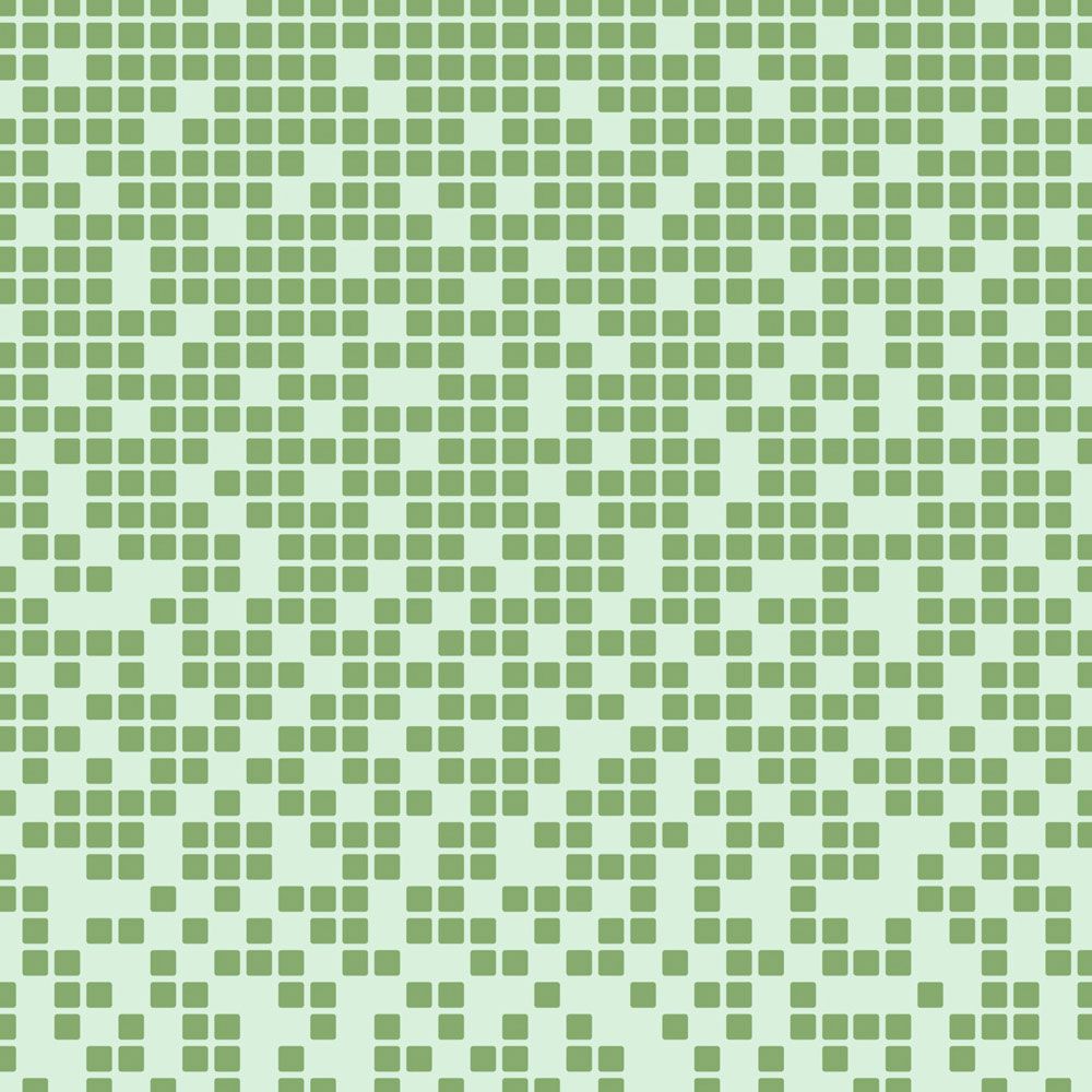             Photo wallpaper »pixi mint« - Mosaic pattern with pixel style - Green | Smooth, slightly pearly shimmering non-woven fabric
        