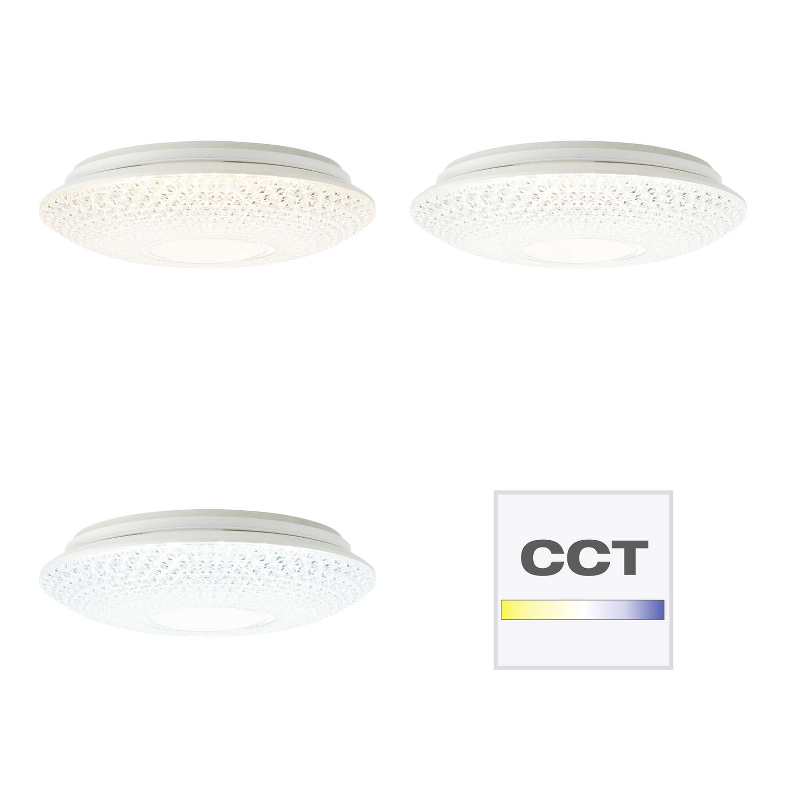             Plastic ceiling light - Leandra 1 - White
        