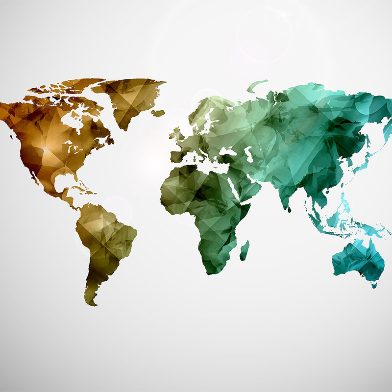         World map made of graphic elements - Coloured, White
    