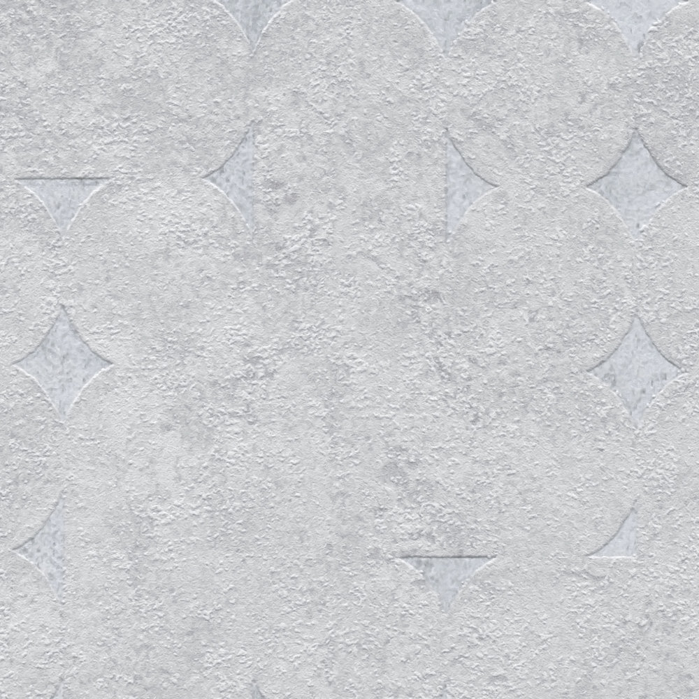             Vliesbehang met geometrische vormen en glanzende accenten - lichtgrijs, zilver
        