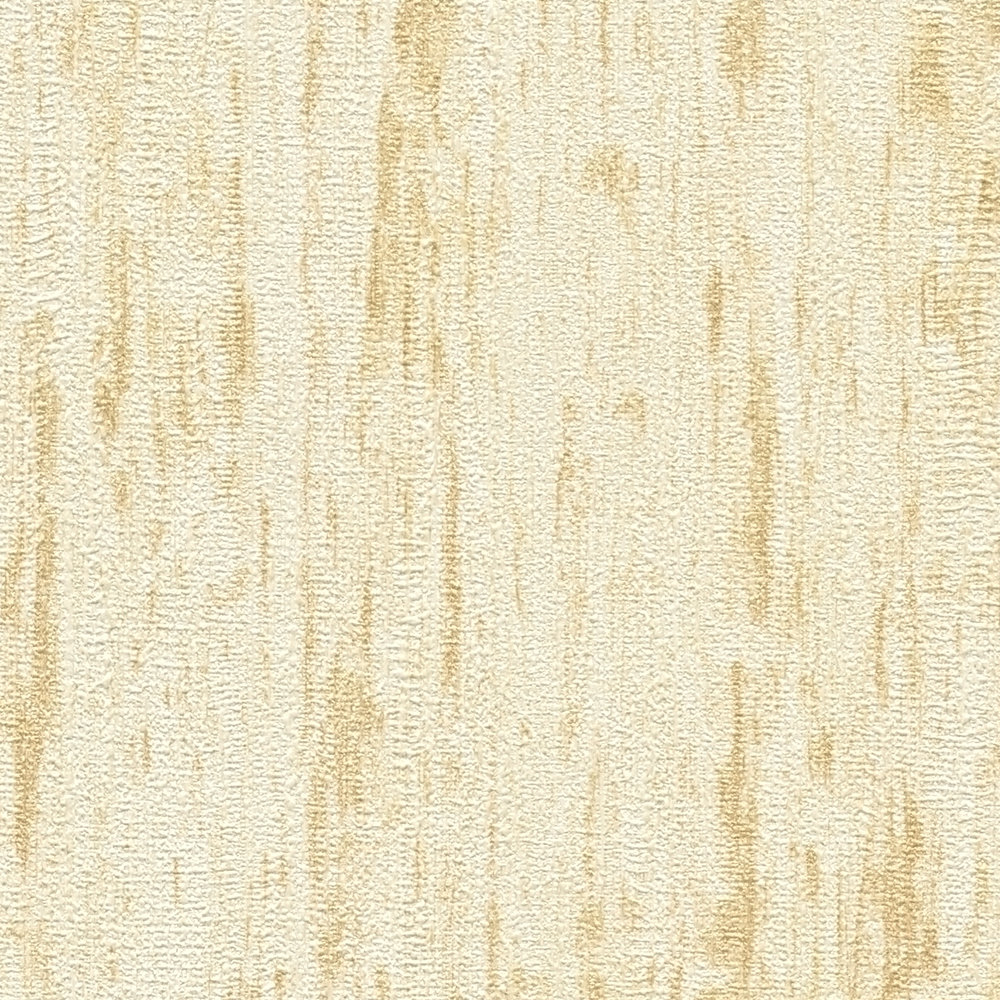             papier peint en papier intissé légèrement structuré avec motif de lignes abstraites - beige, jaune, or
        