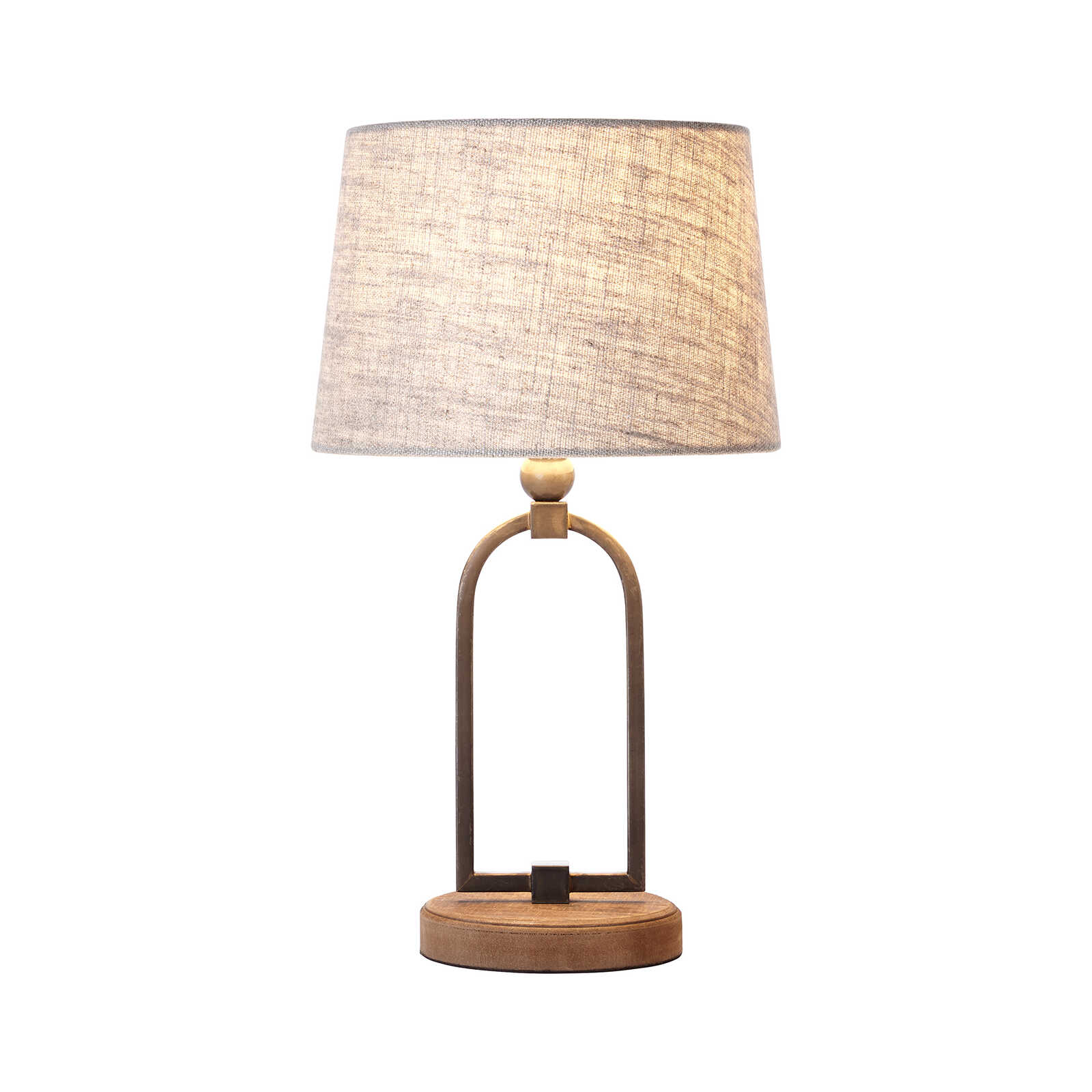 Lampe de table en textile - Ole 1 - Marron
