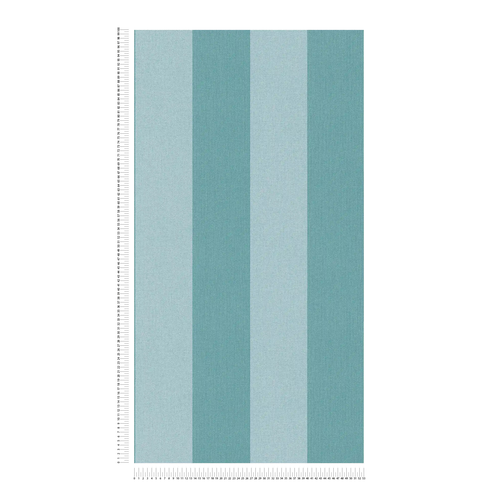             Non-woven wallpaper with block stripes and textile look - blue, turquoise
        