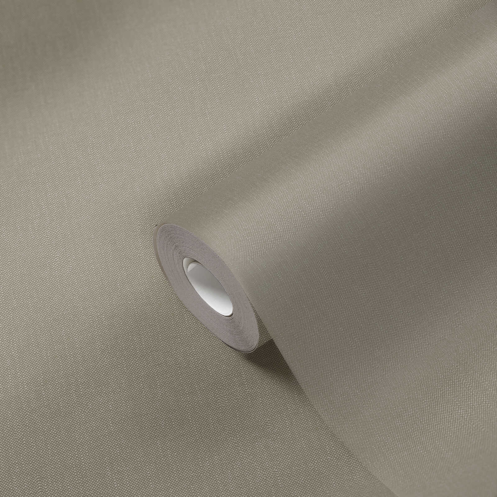             Plain non-woven wallpaper with a simple textile texture - grey, brown
        