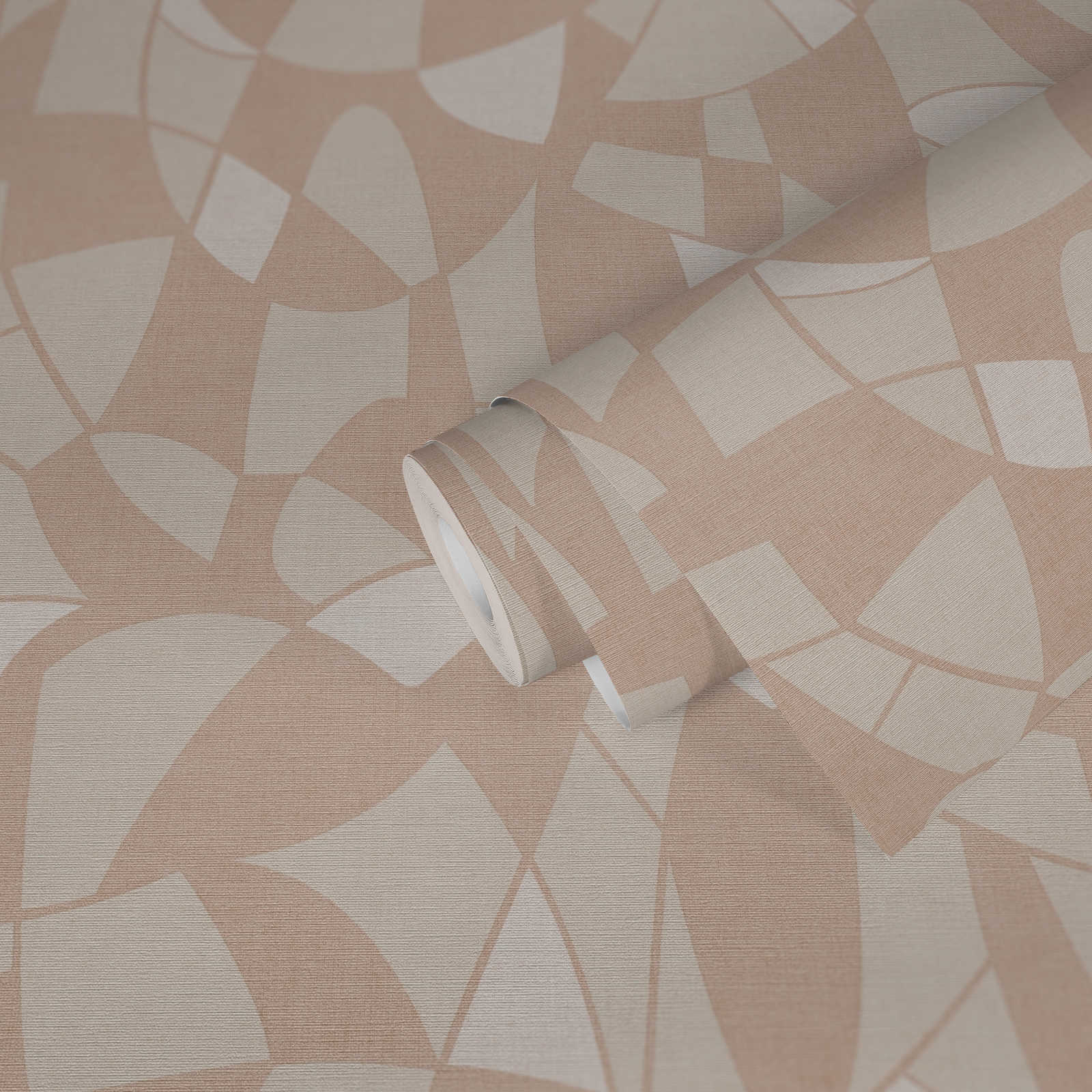             Papel pintado no tejido de estilo geométrico - beige, crema
        