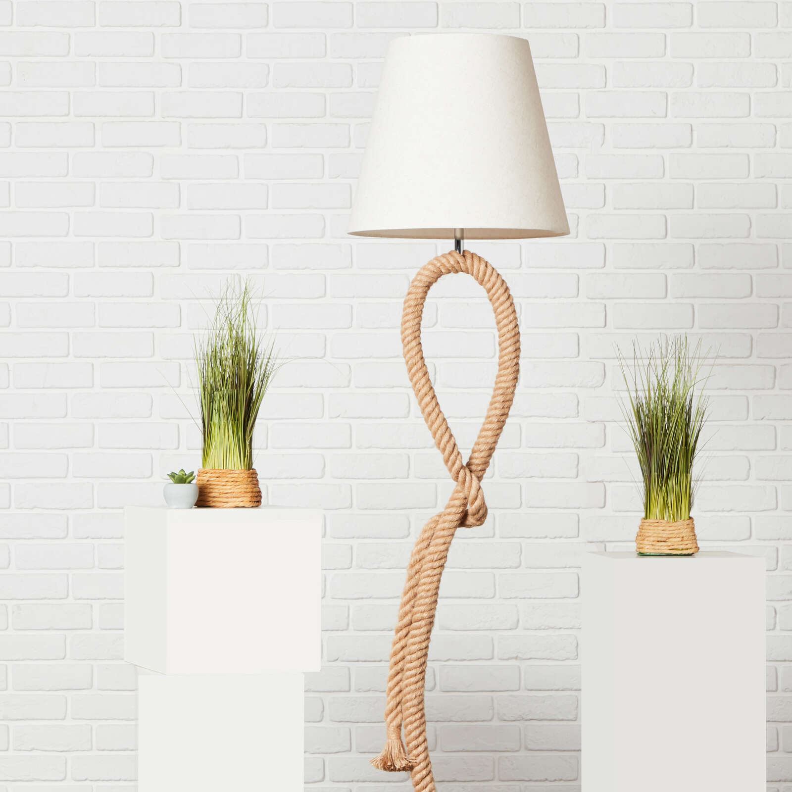             Floor lamp made of textile - Milan 4 - Brown
        