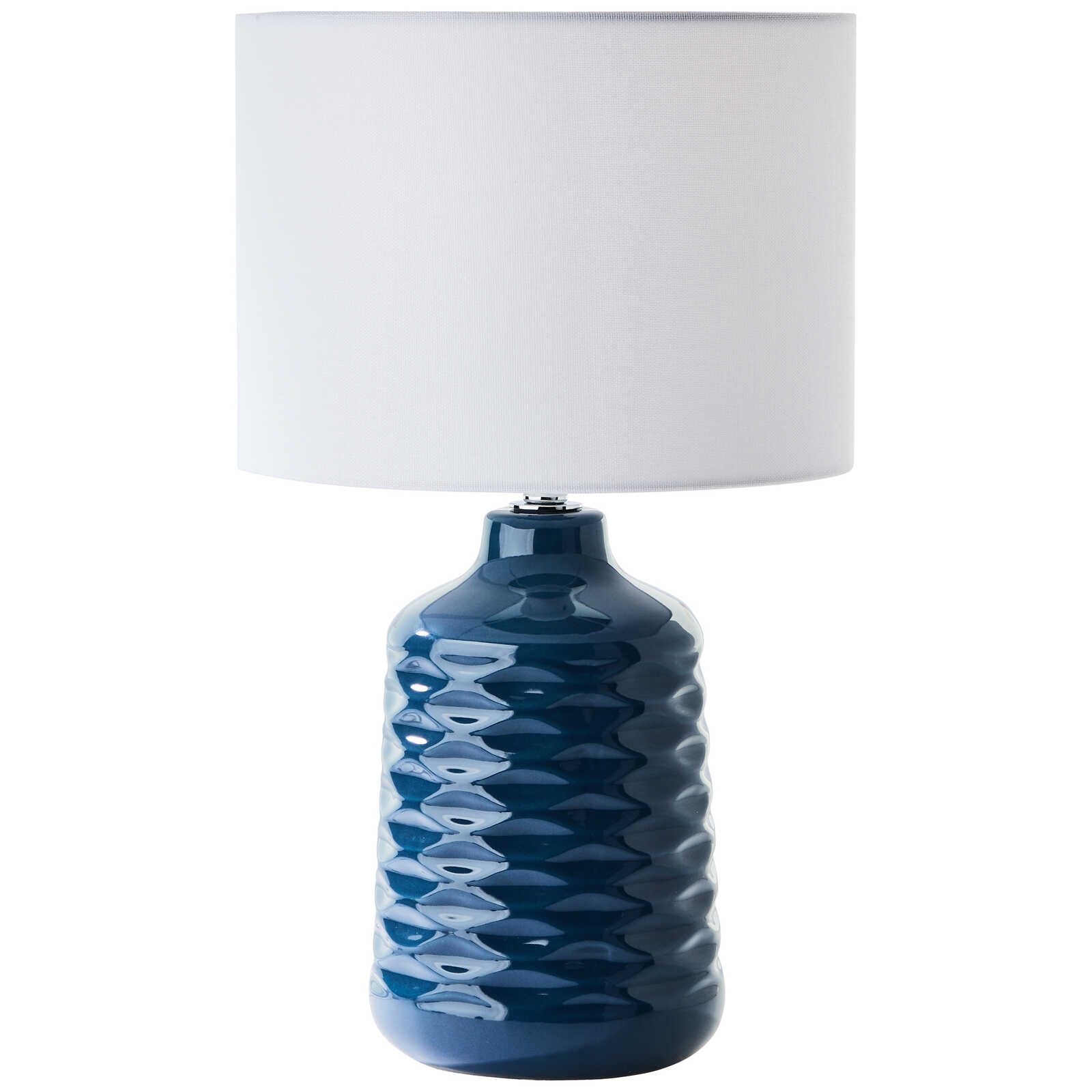             Lampe de table en textile - Jasper 2 - Bleu
        