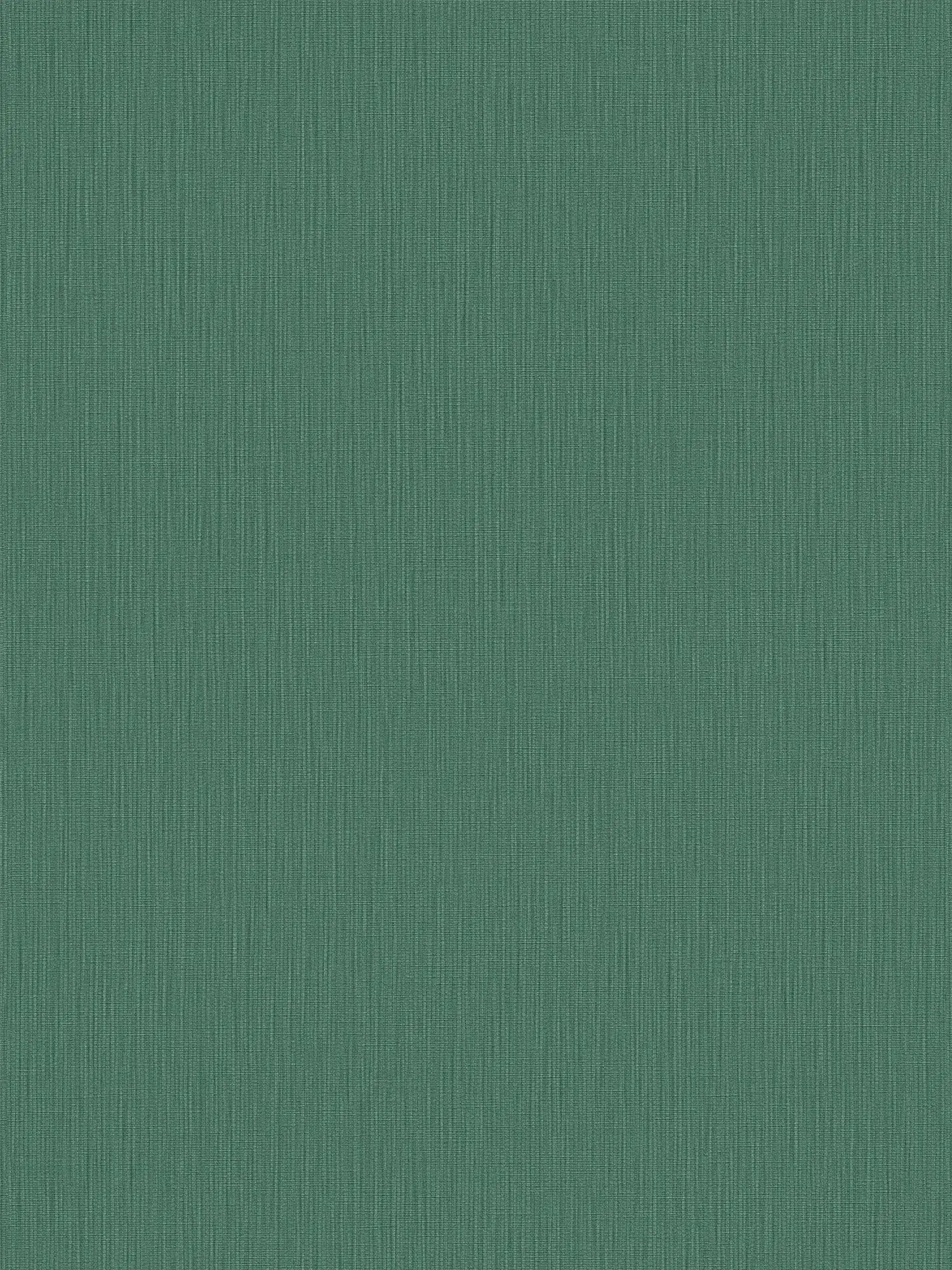 Single-coloured non-woven wallpaper with a textured effect in a dark shade - Green
