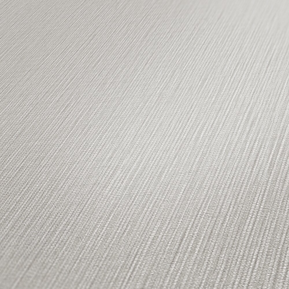             Single-coloured non-woven wallpaper with a light textured effect - grey
        