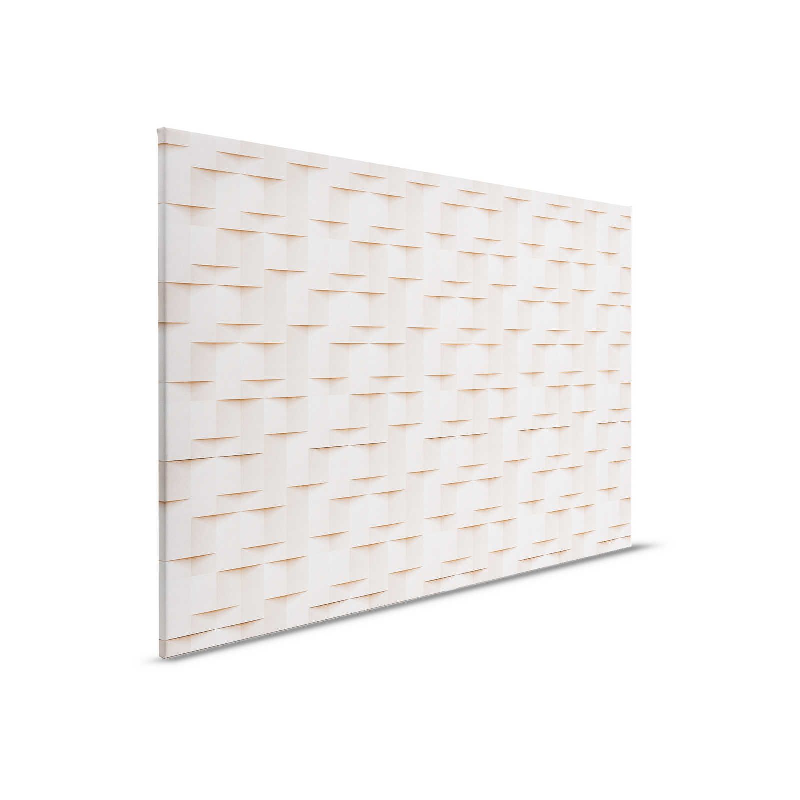 Casa de papel 1 - Lienzo pintura estructura 3D papel origami pliegues - 0,90 m x 0,60 m
