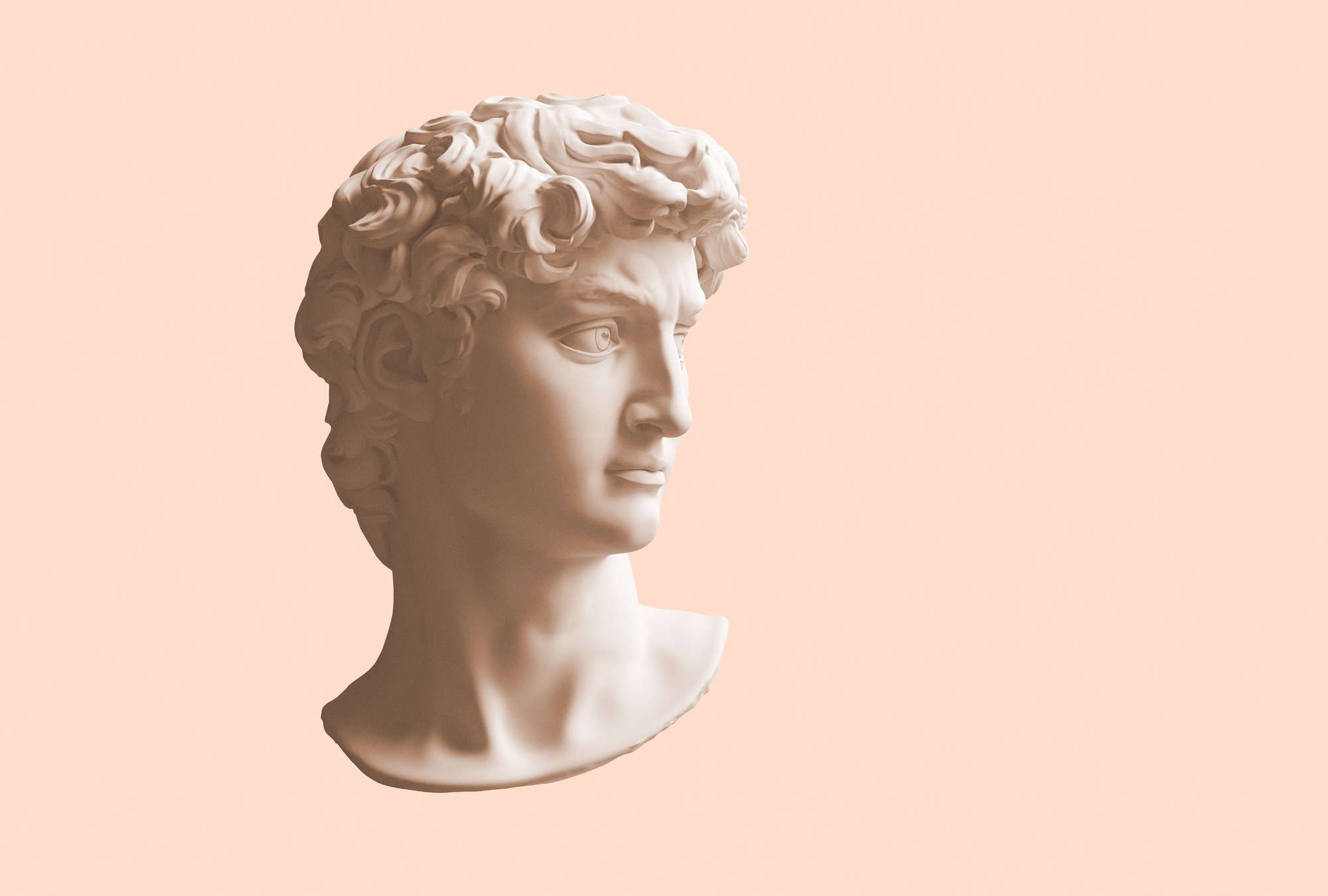             Photo wallpaper »mars« - antique male bust - Smooth, slightly pearly shimmering non-woven fabric
        