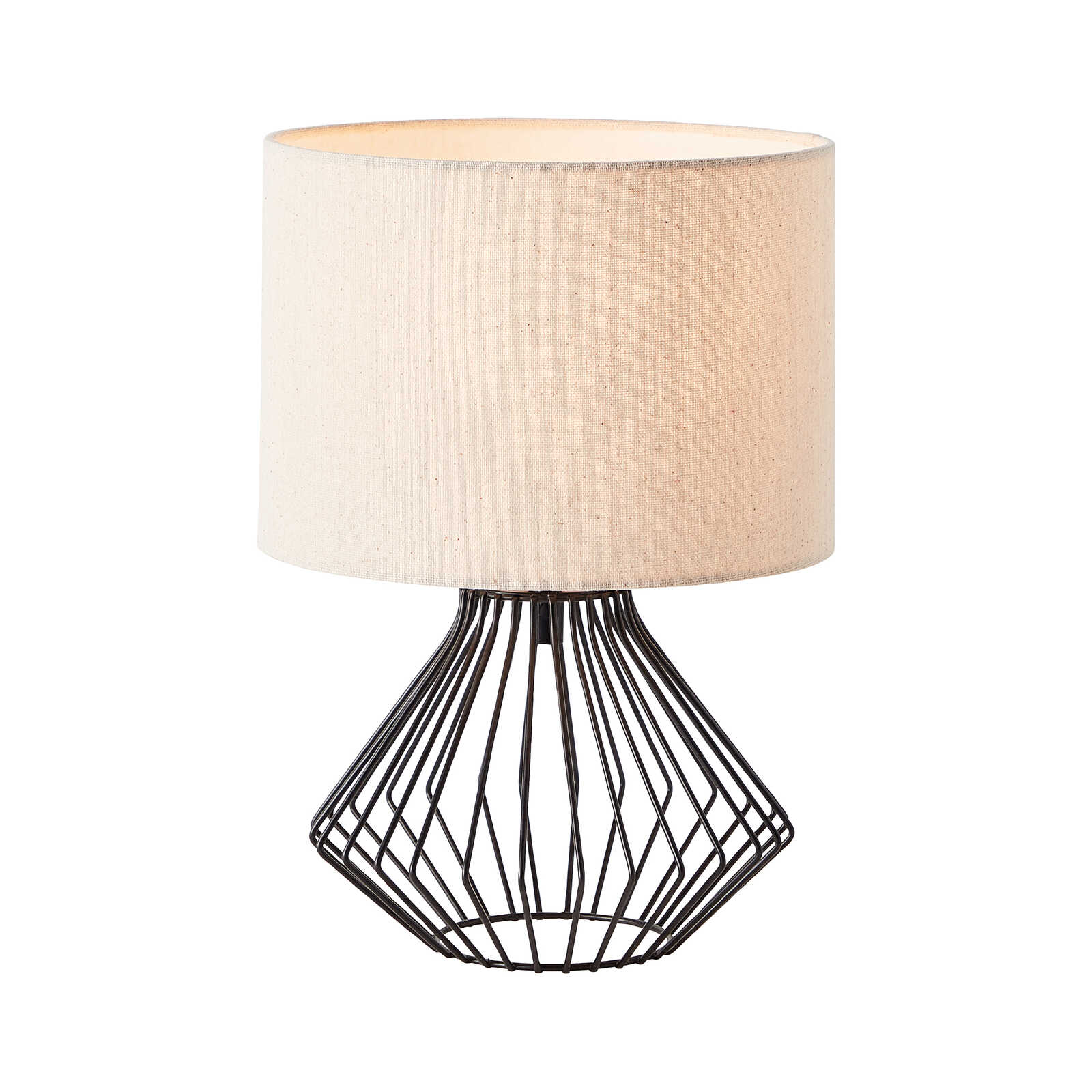 Lampe de table en textile - Liana - Marron
