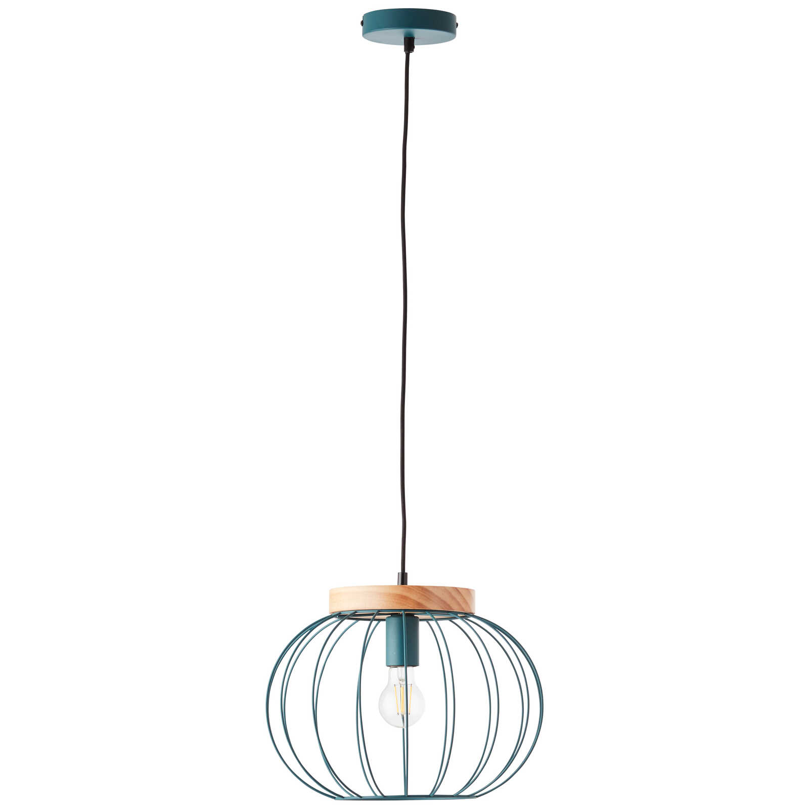             Lámpara colgante de madera - Oliver 1 - Azul
        