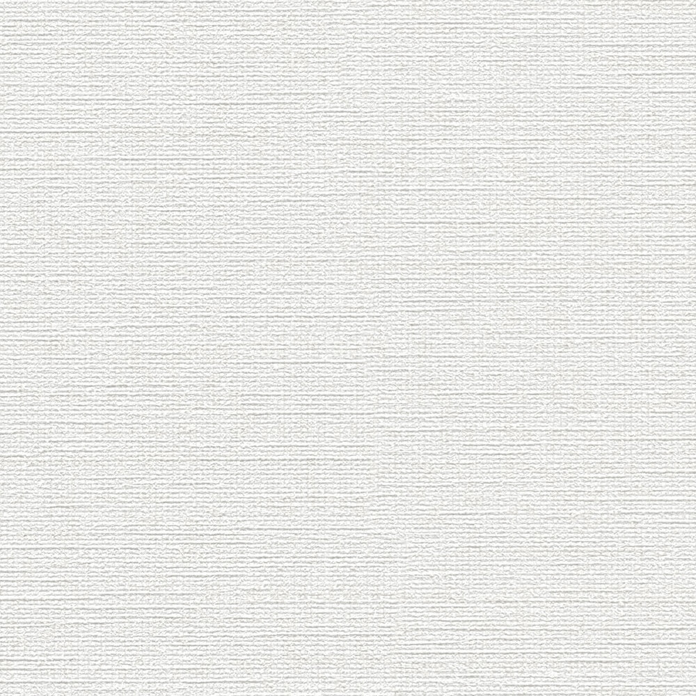             Non-woven wallpaper uni with textile look in soft colours - white
        