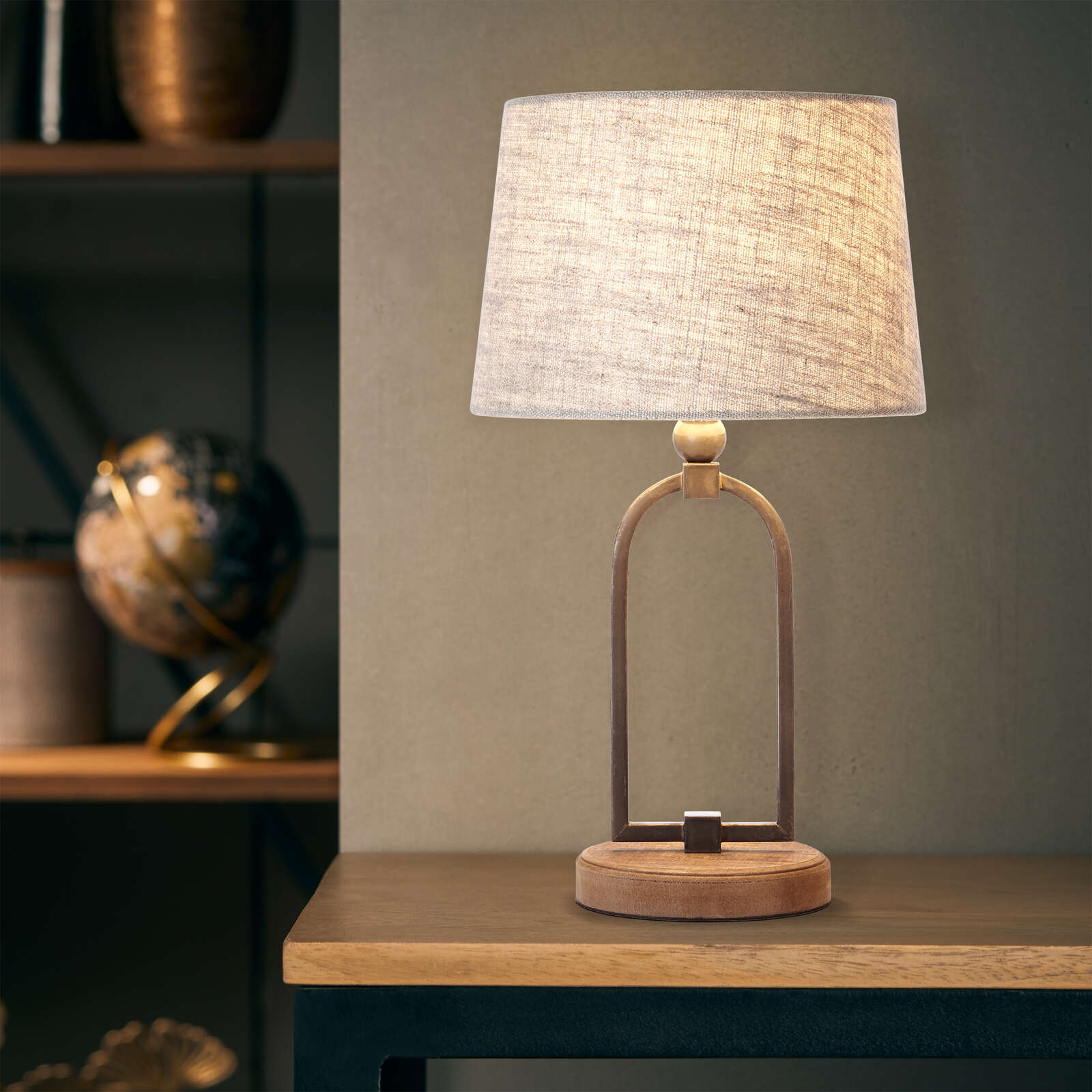             Textile table lamp - Ole 1 - Brown
        