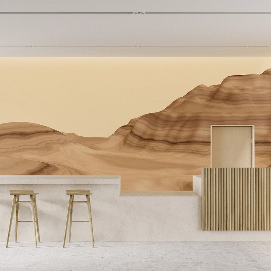 papier peint en papier panoramique »luke« - paysage abstrait du désert - intissé mat et lisse

