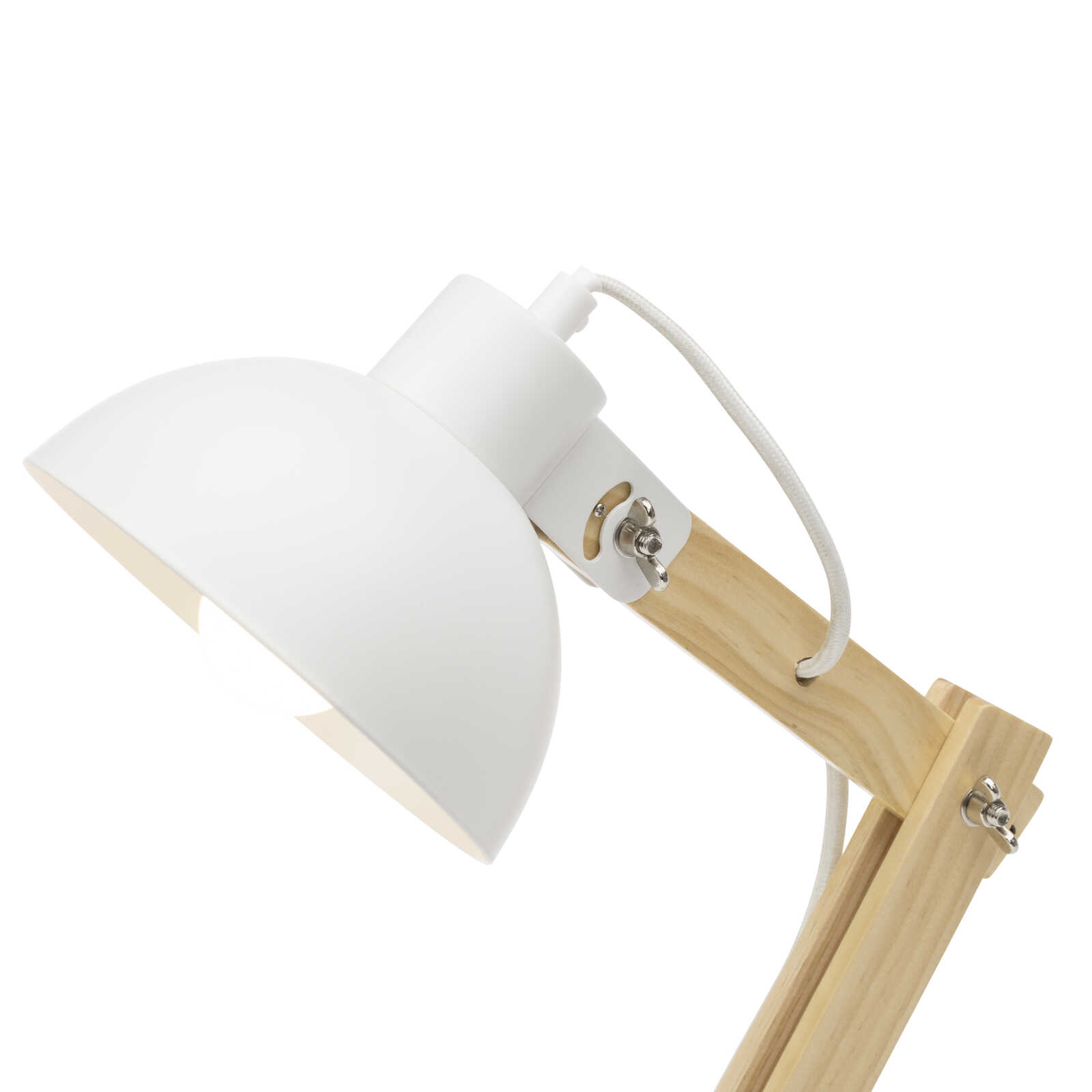             Lampe de table en bois - Lisa 1 - Blanc
        