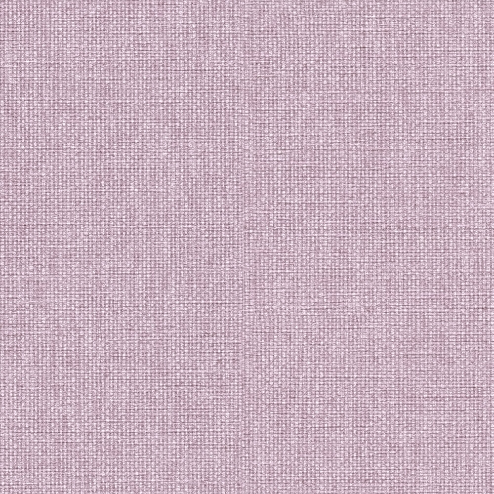             Single-coloured non-woven wallpaper in woven look - Purple
        