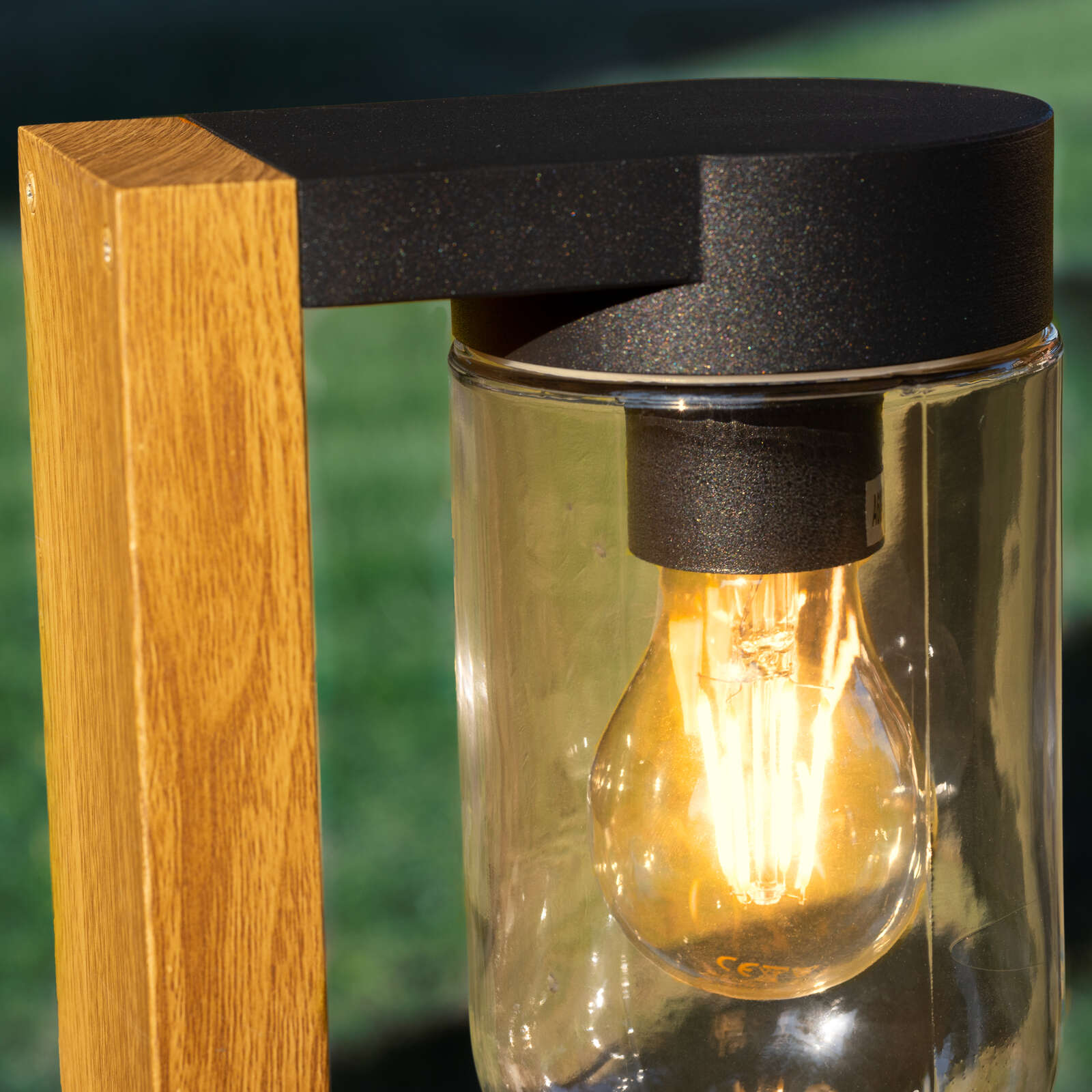             Lámpara de zócalo de metal para exterior - Dania 2 - Marrón
        