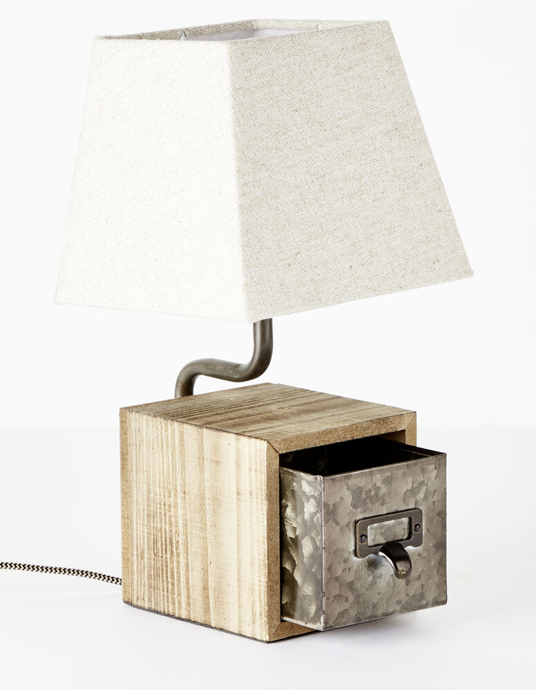             Houten tafellamp - Dominic - Bruin
        