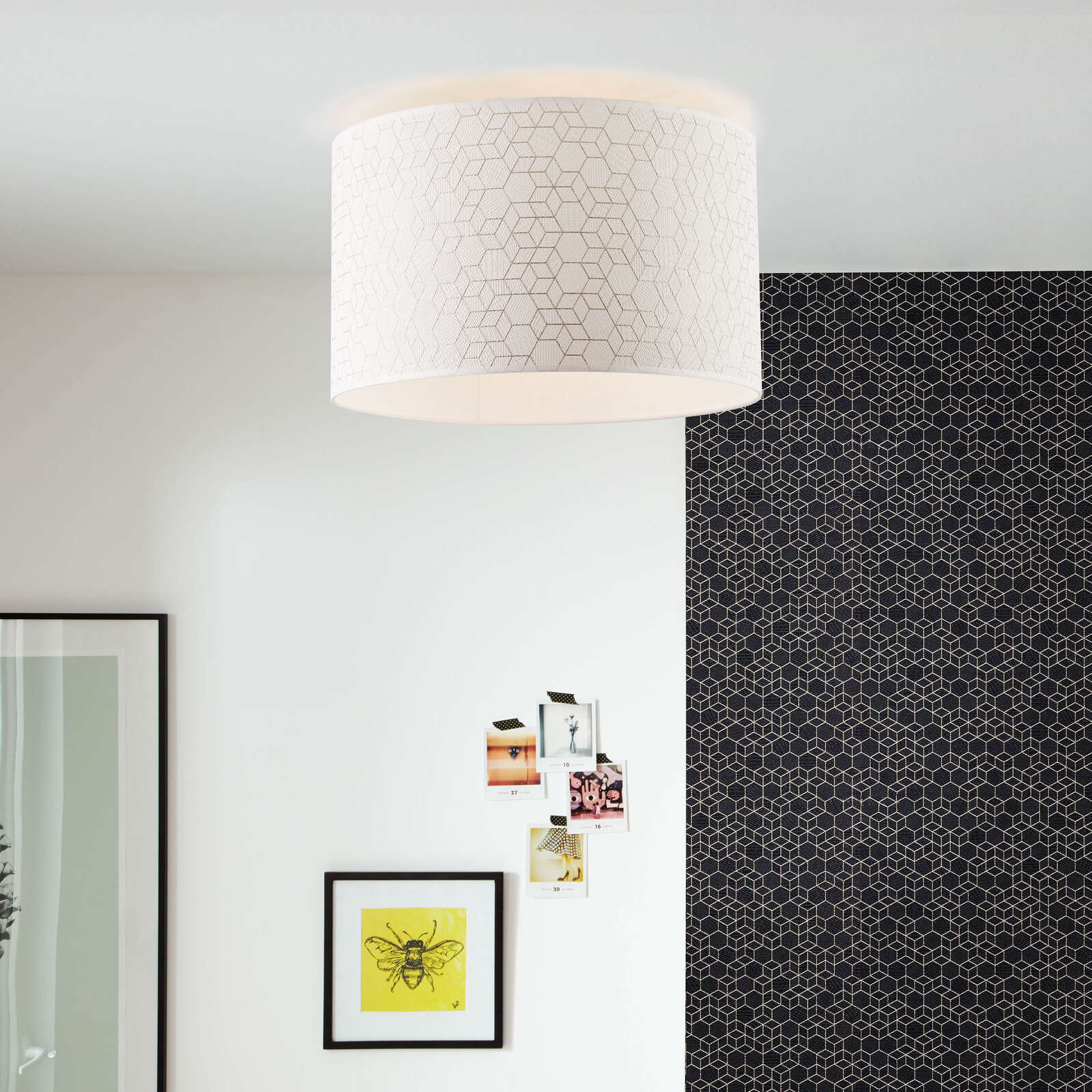             Textiele plafondlamp - Hannes 6 - Wit
        
