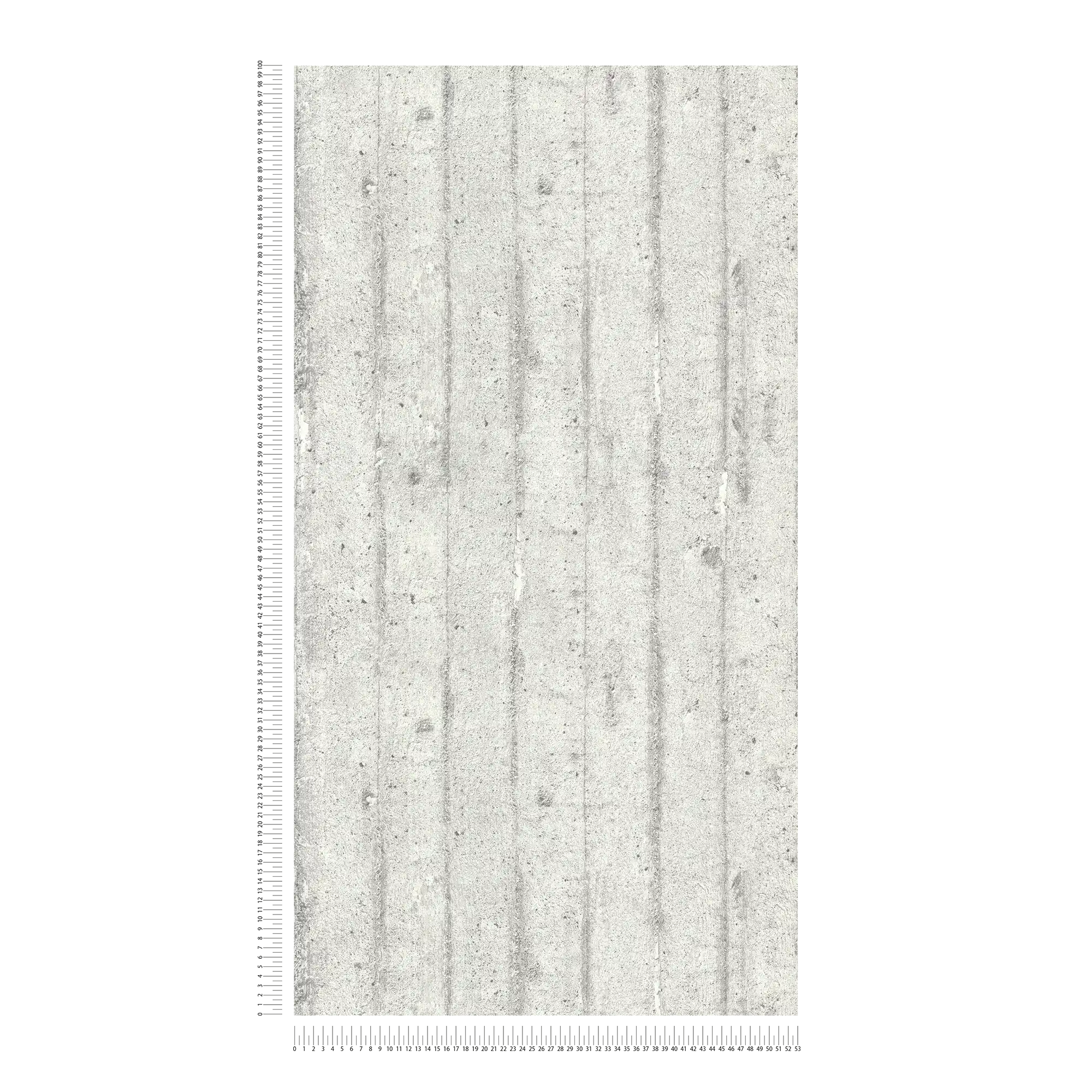             Concrete look wallpaper, rough shuttering concrete - grey
        