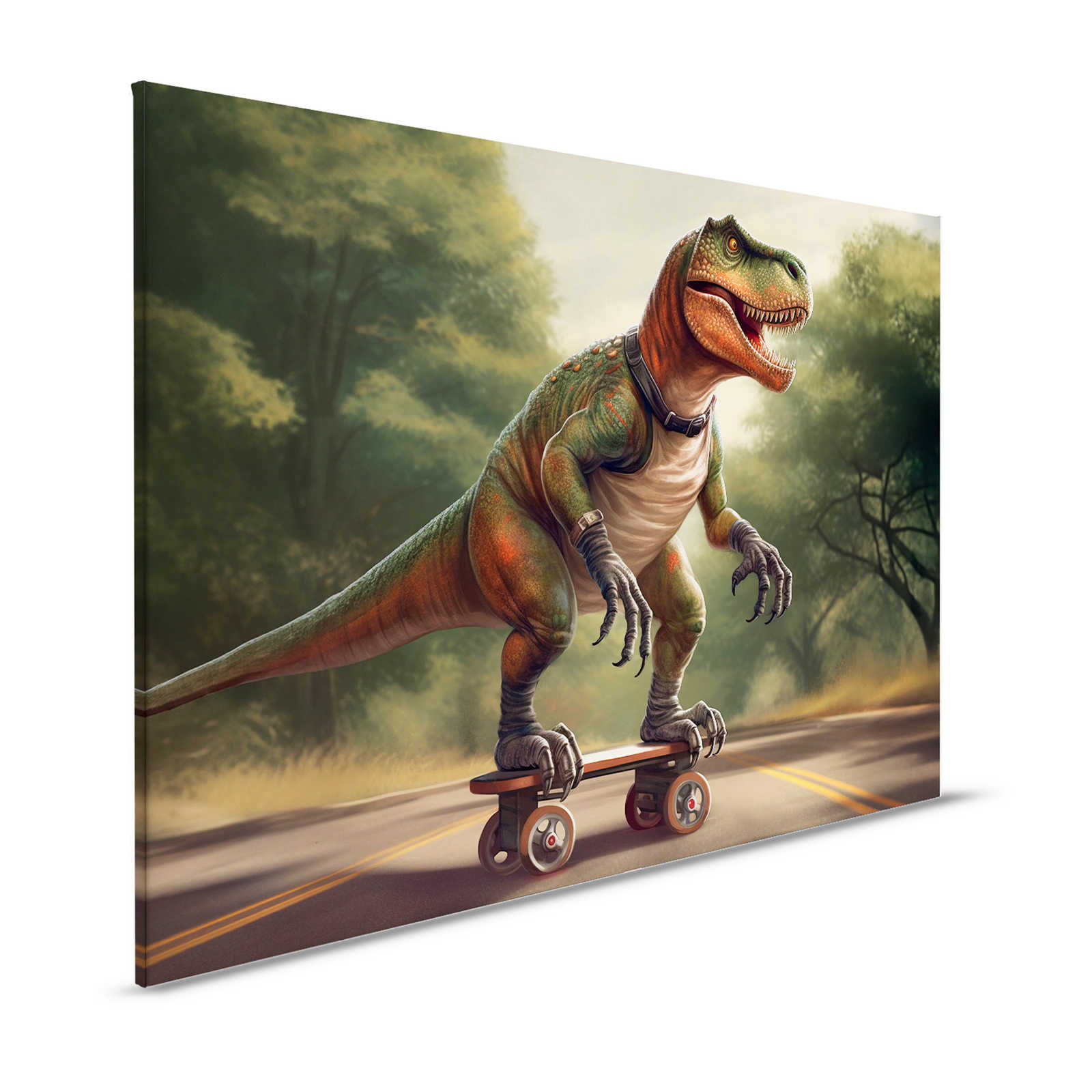 Toile KI »skating t-rex« - 120 cm x 80 cm
