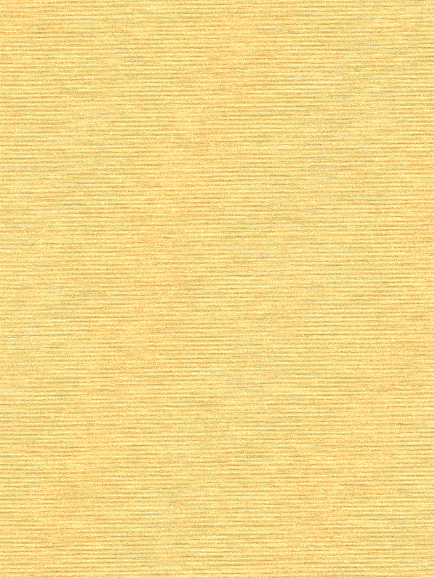 Plain non-woven wallpaper with linen look - yellow
