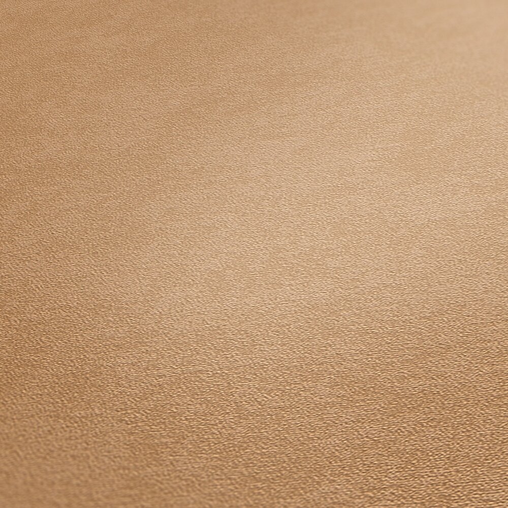             Single-coloured non-woven wallpaper with a fine surface texture - Beige
        