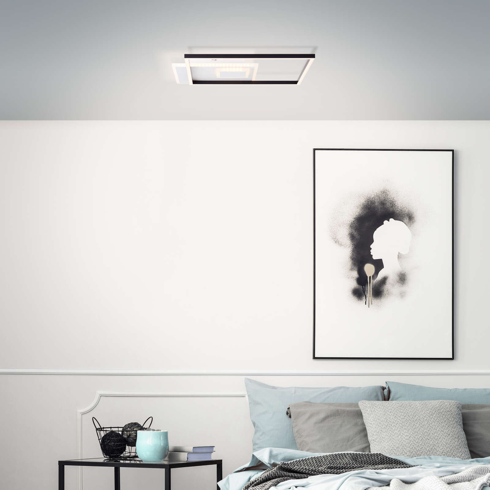             Plastic ceiling light - Johann - Black
        