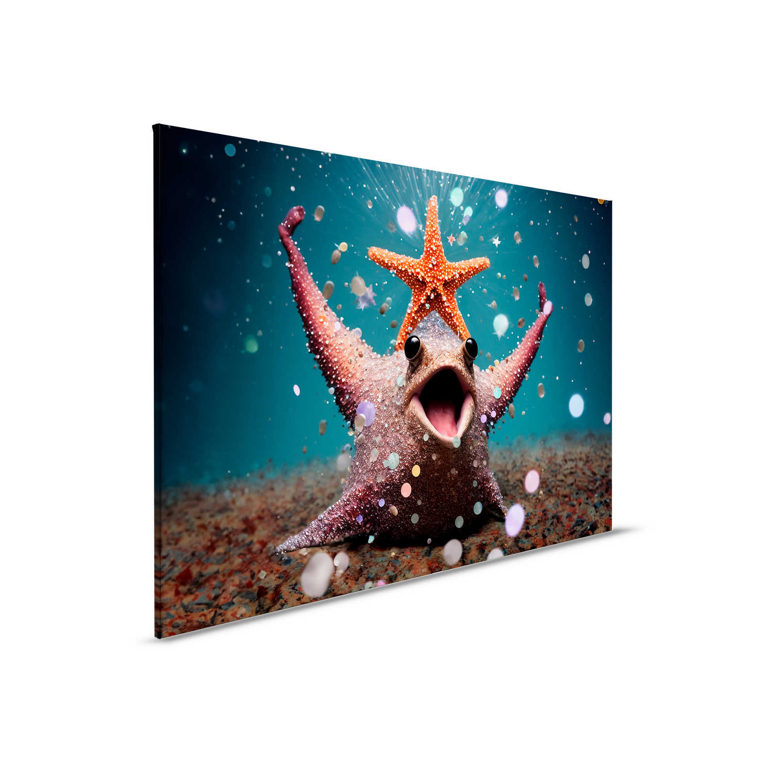         KI Canvas painting »party starfish« - 90 cm x 60 cm
    