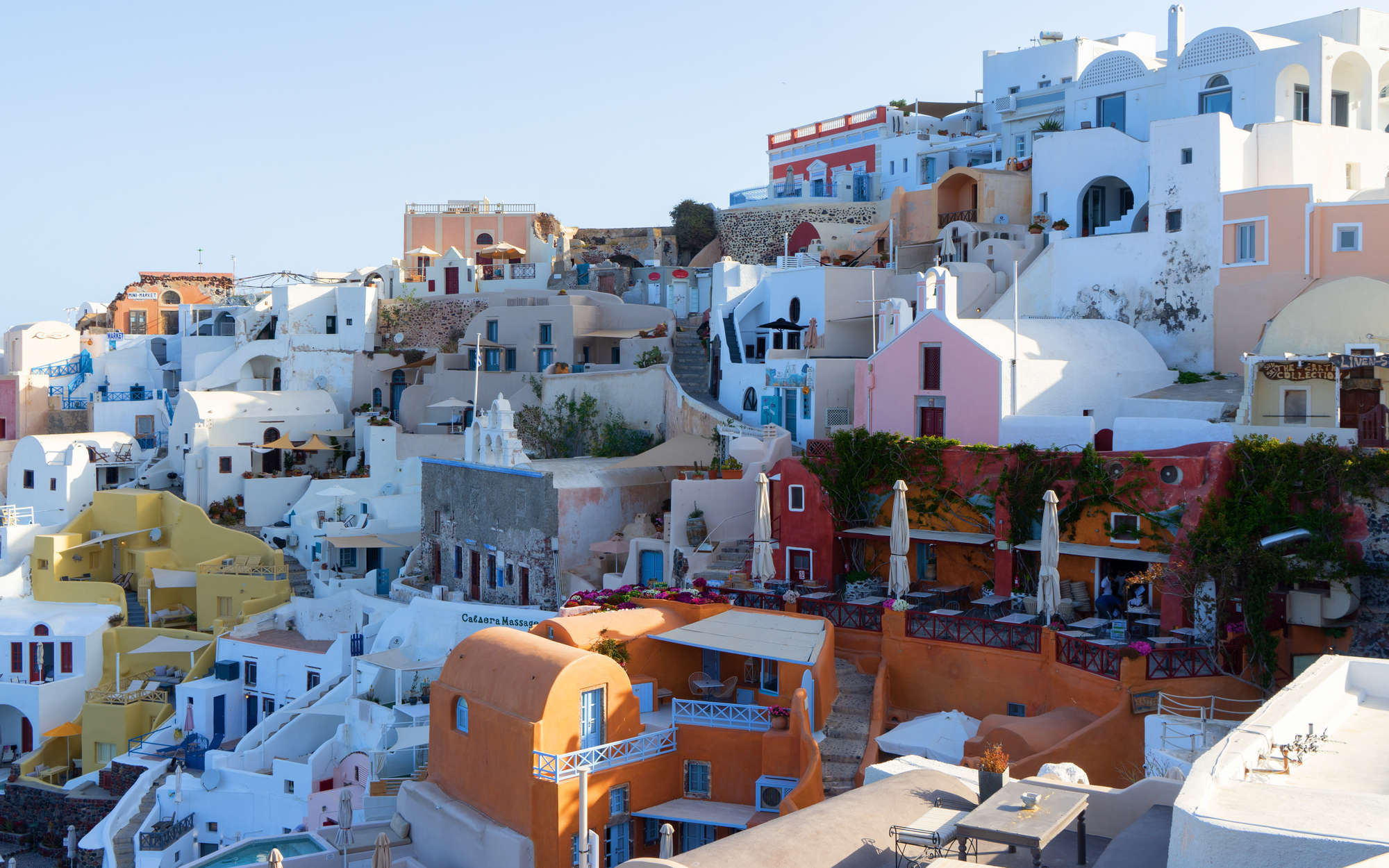             Photo wallpaper Houses of Santorini - Premium smooth fleece
        