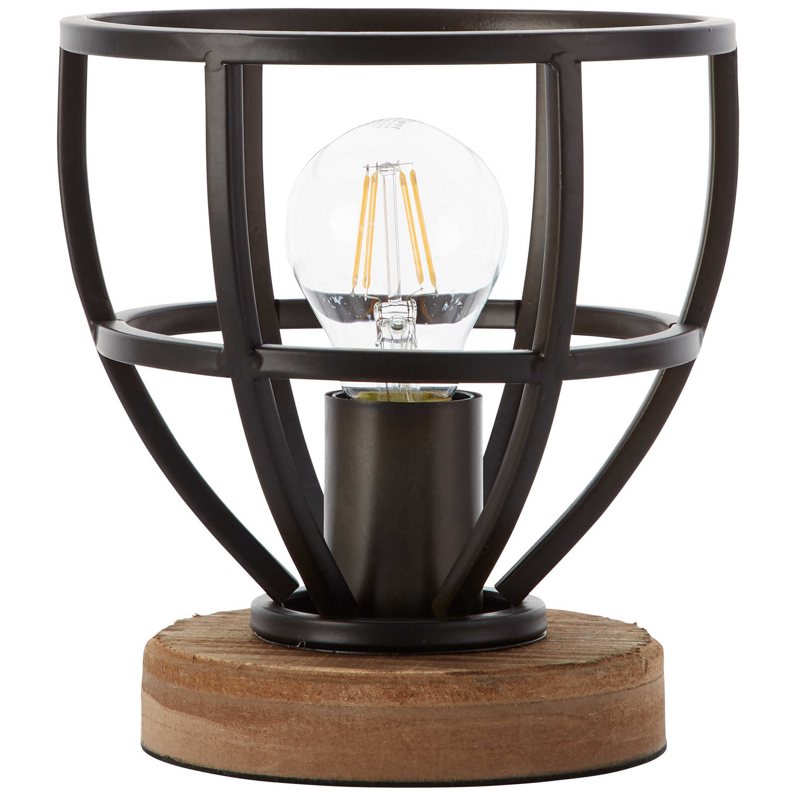             Lámpara de mesa de madera - Leonie 8 - Negro
        