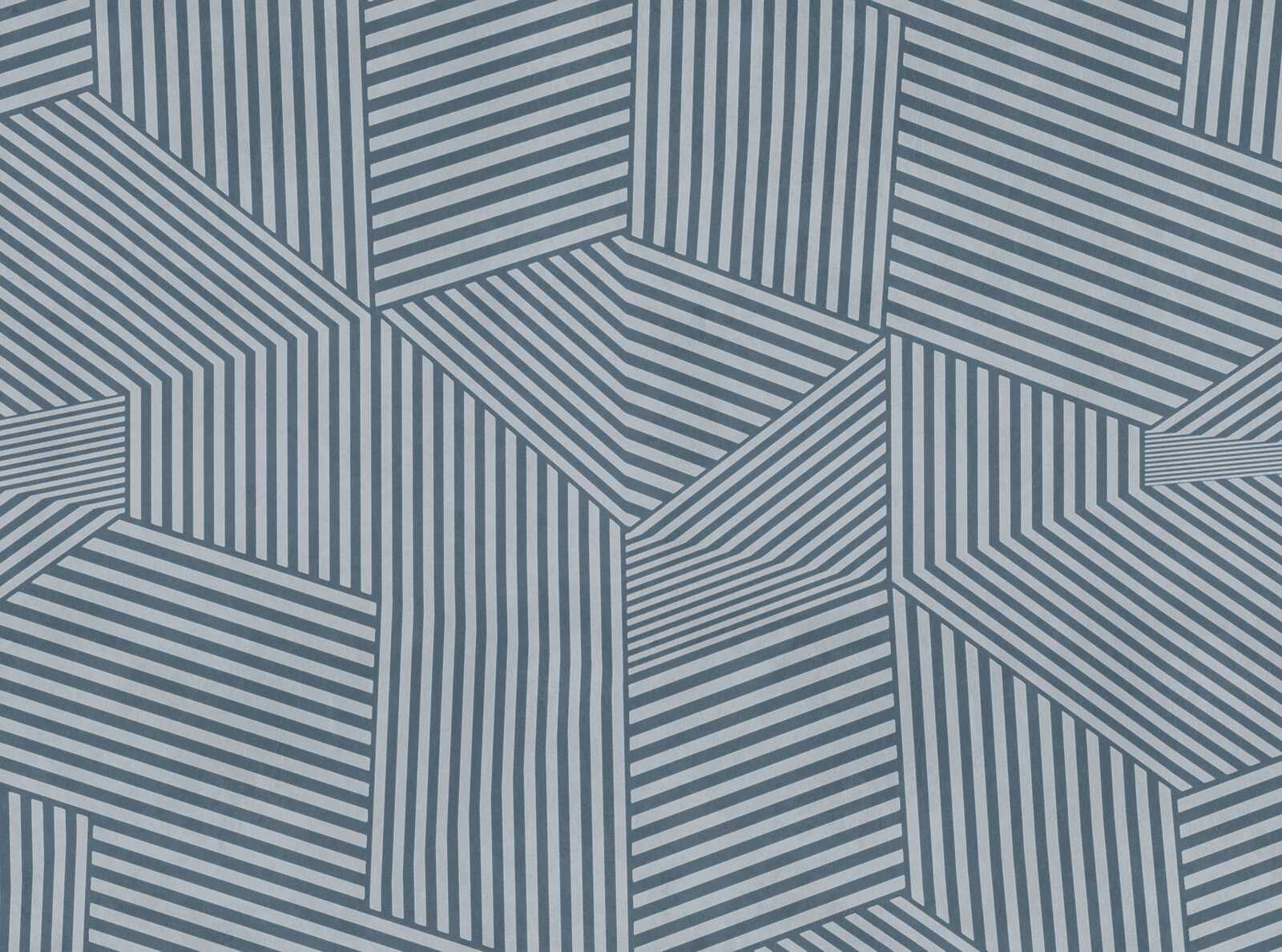             papier peint en papier moderne intissé à rayures graphiques - bleu, gris
        