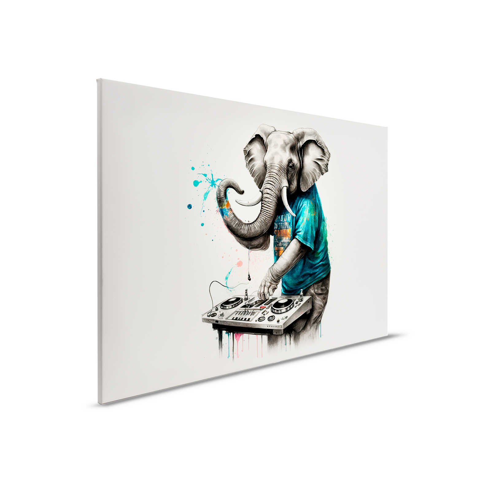         KI Canvas schilderij »olifant dj« - 90 cm x 60 cm
    