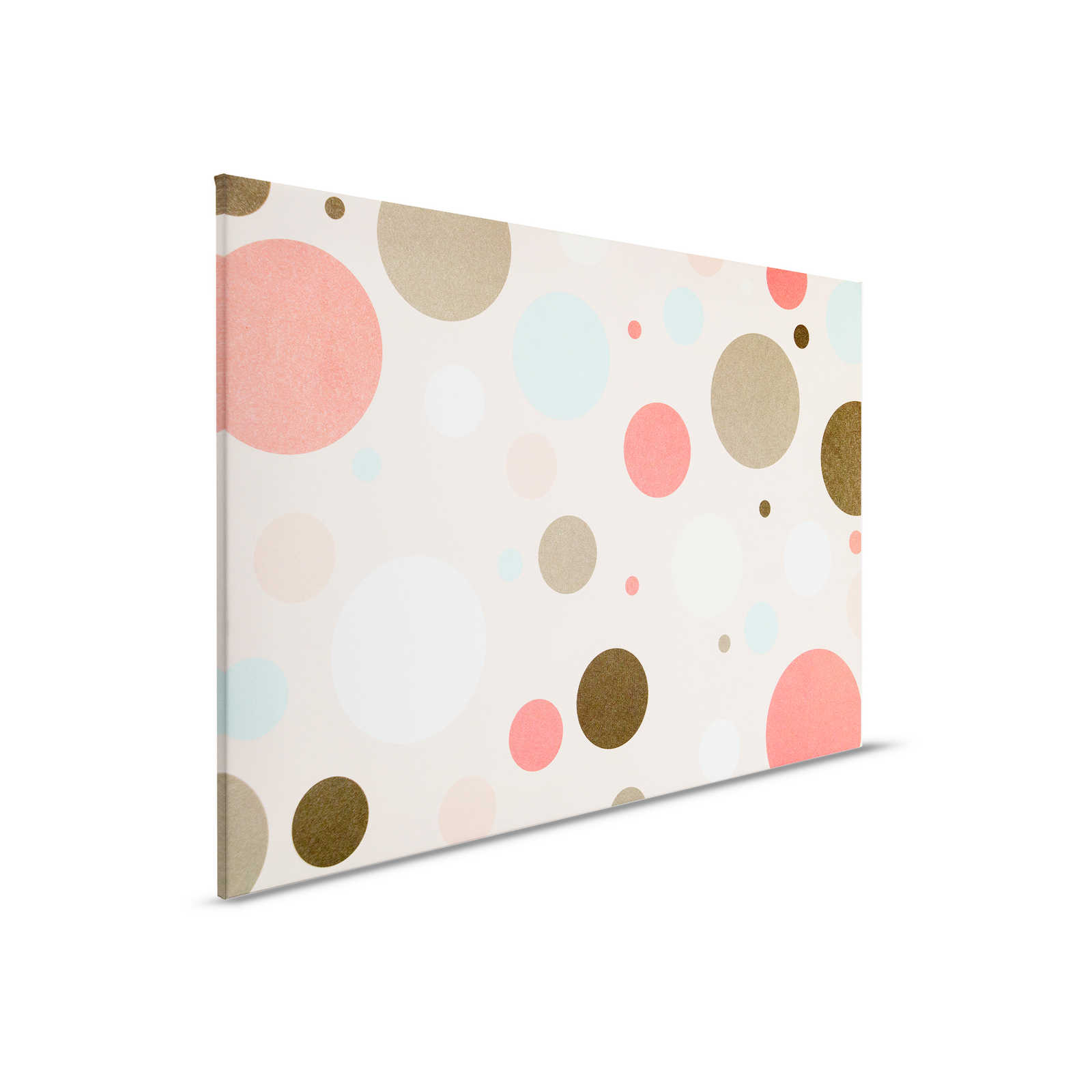 Canvas for children's room with colourful circles - 90 cm x 60 cm
