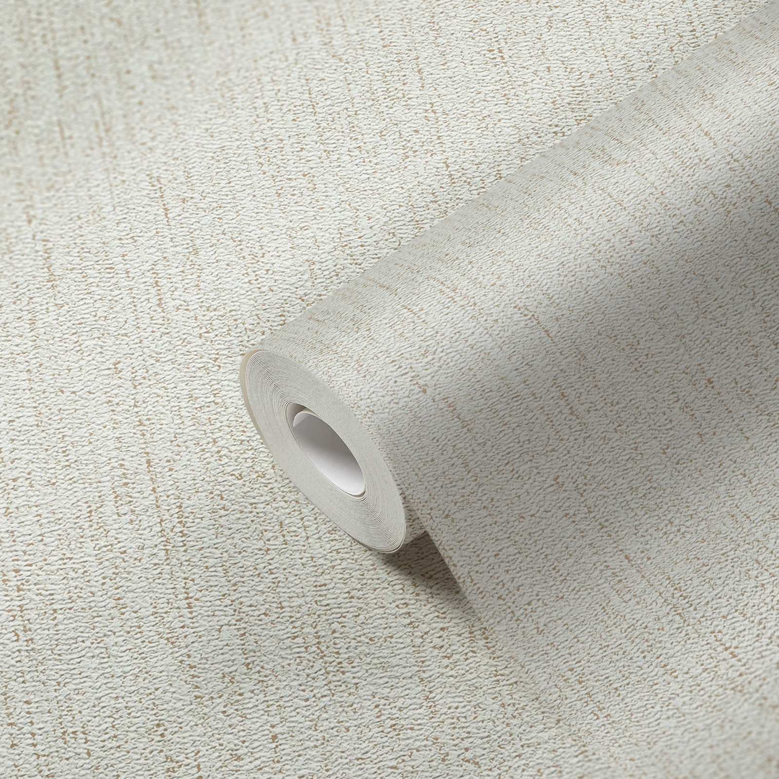             À structure de tissu unie avec une légère brillance - blanc, or
        