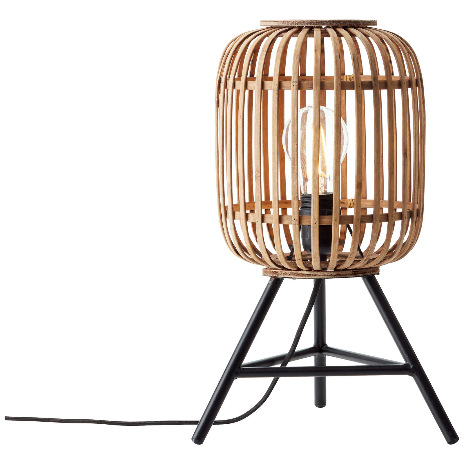            Bamboo table lamp - Willi 2 - Brown
        